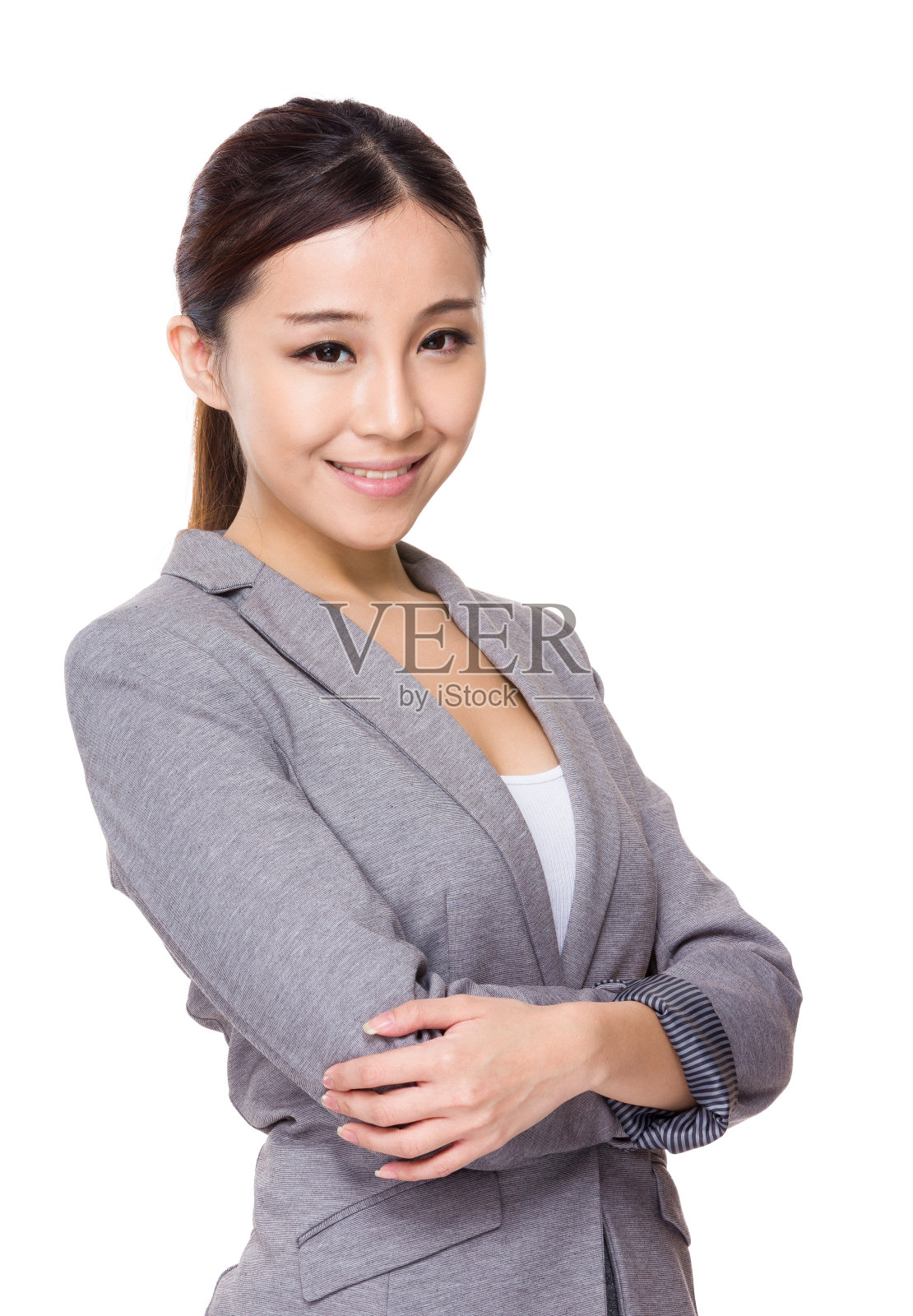 一个中国女商人的肖像照片摄影图片