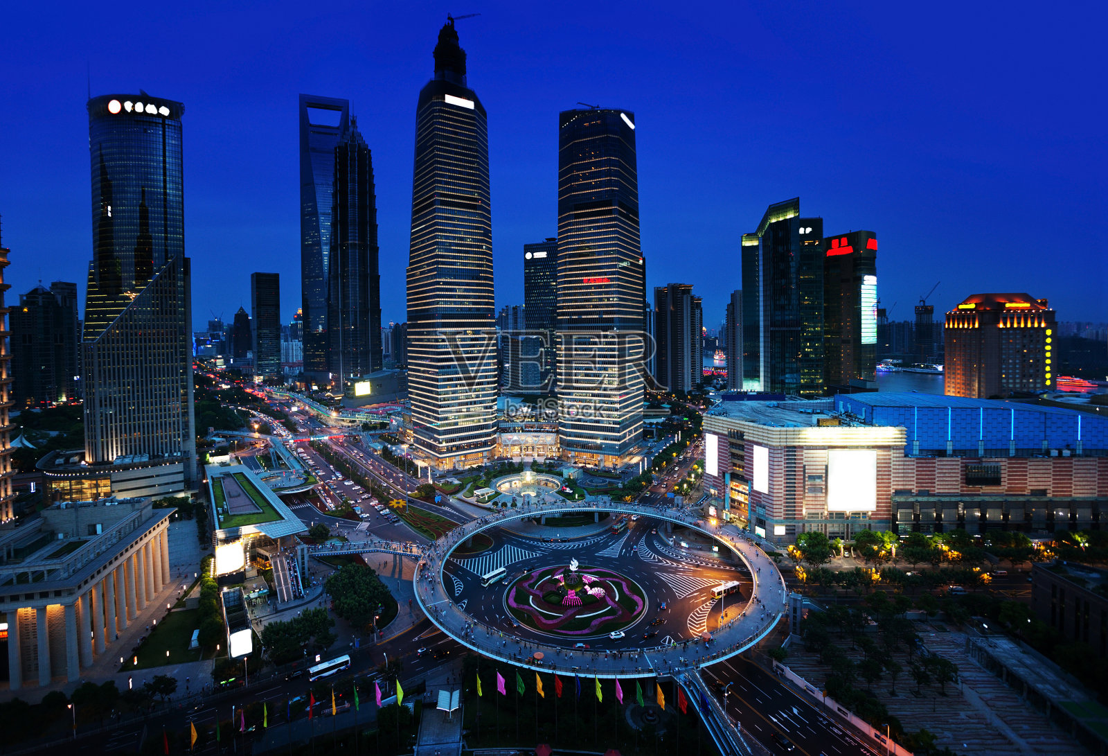 上海夜景，中国照片摄影图片