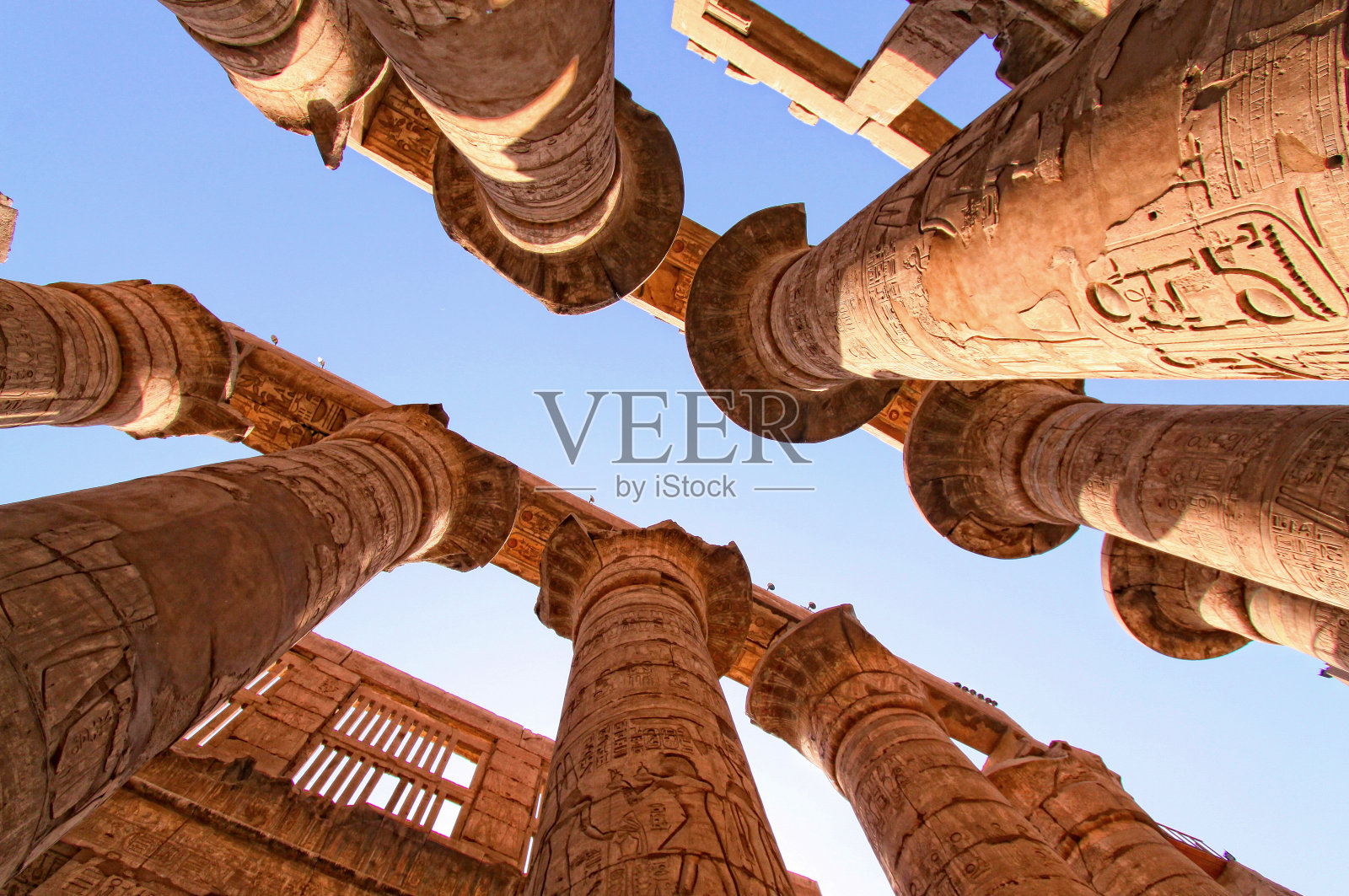 卡纳克神庙的列柱式大厅照片摄影图片