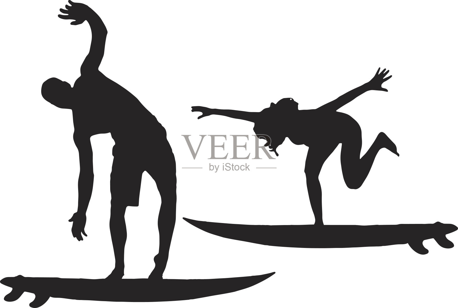 一个人的矢量剪影。插画图片素材