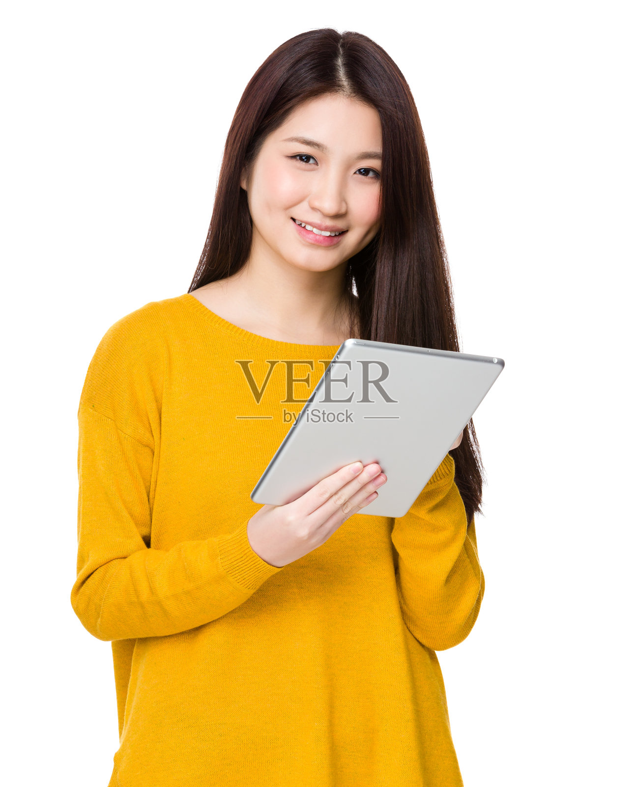 女性使用平板电脑照片摄影图片