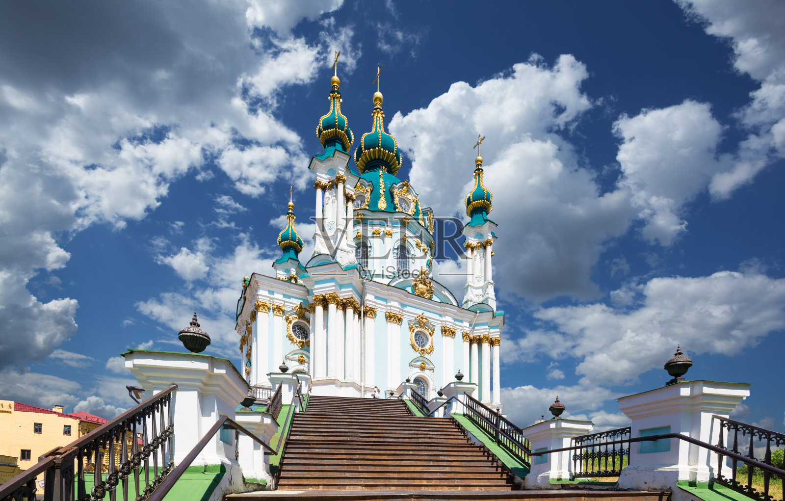 安德鲁在基辅的教堂。乌克兰。照片摄影图片