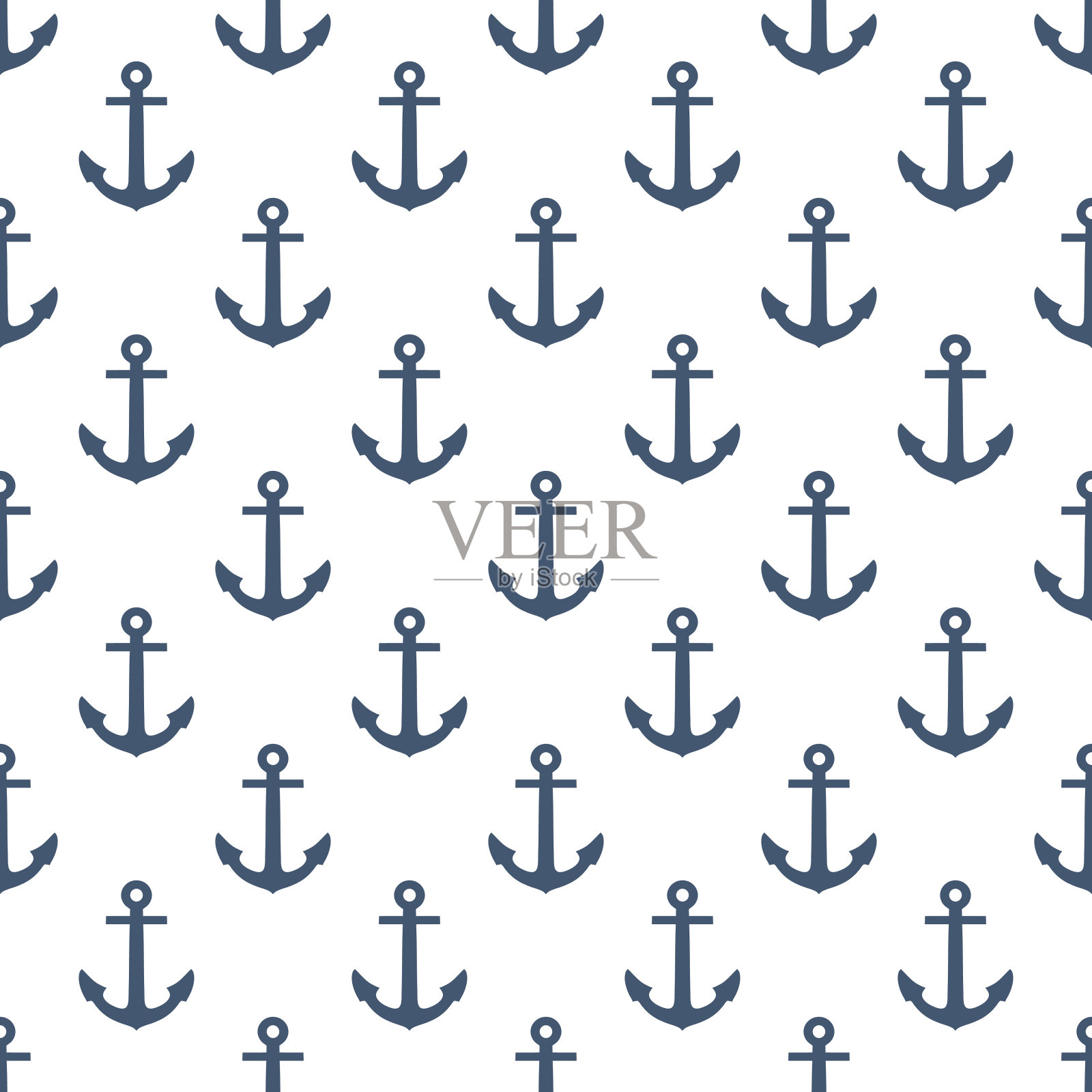 锚无缝模式。插画图片素材