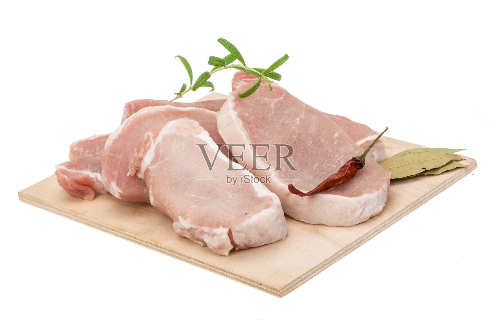 生猪肉牛排照片摄影图片