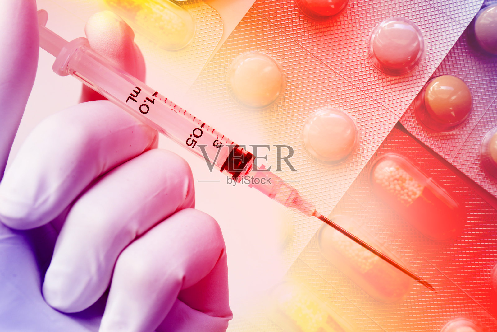 医学和注射器照片摄影图片