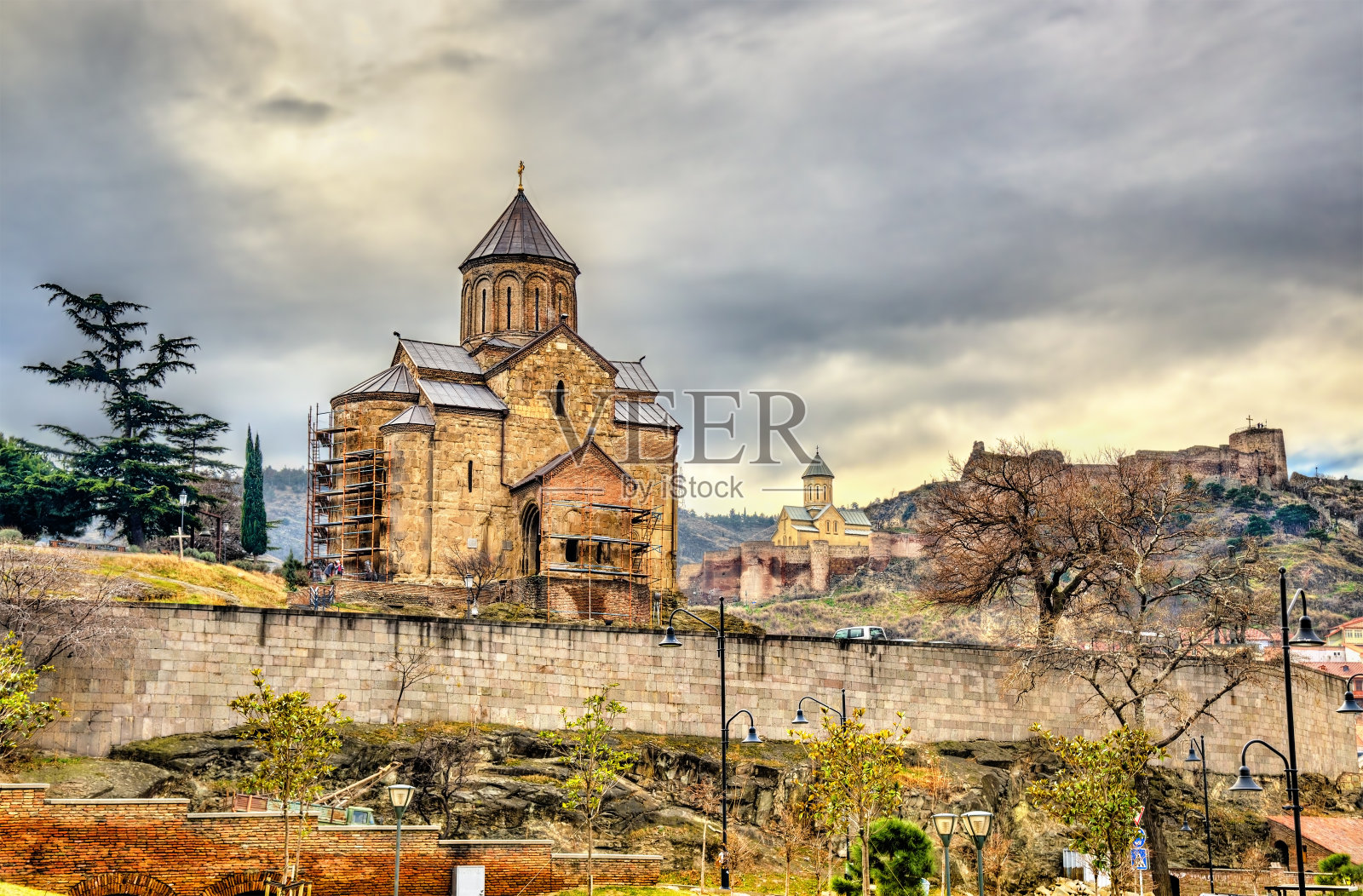 格鲁吉亚第比利斯的梅特基教堂照片摄影图片