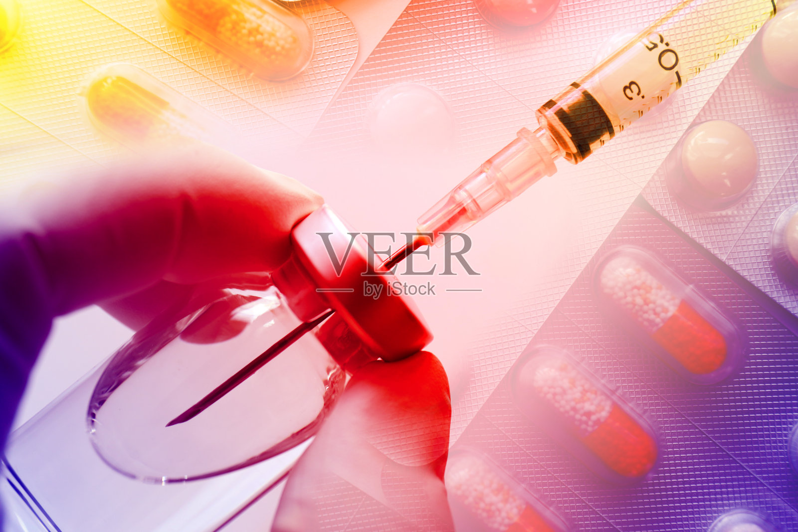 医学和注射器照片摄影图片