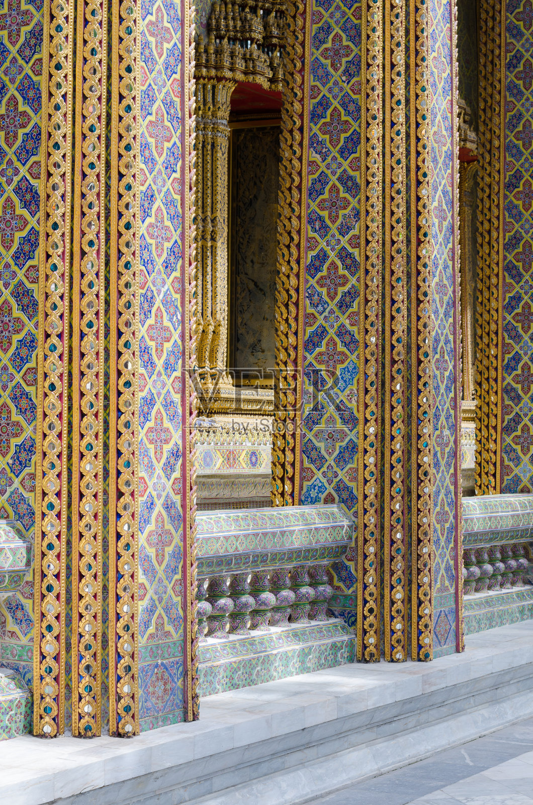 博菲特寺寺柱的细节。照片摄影图片