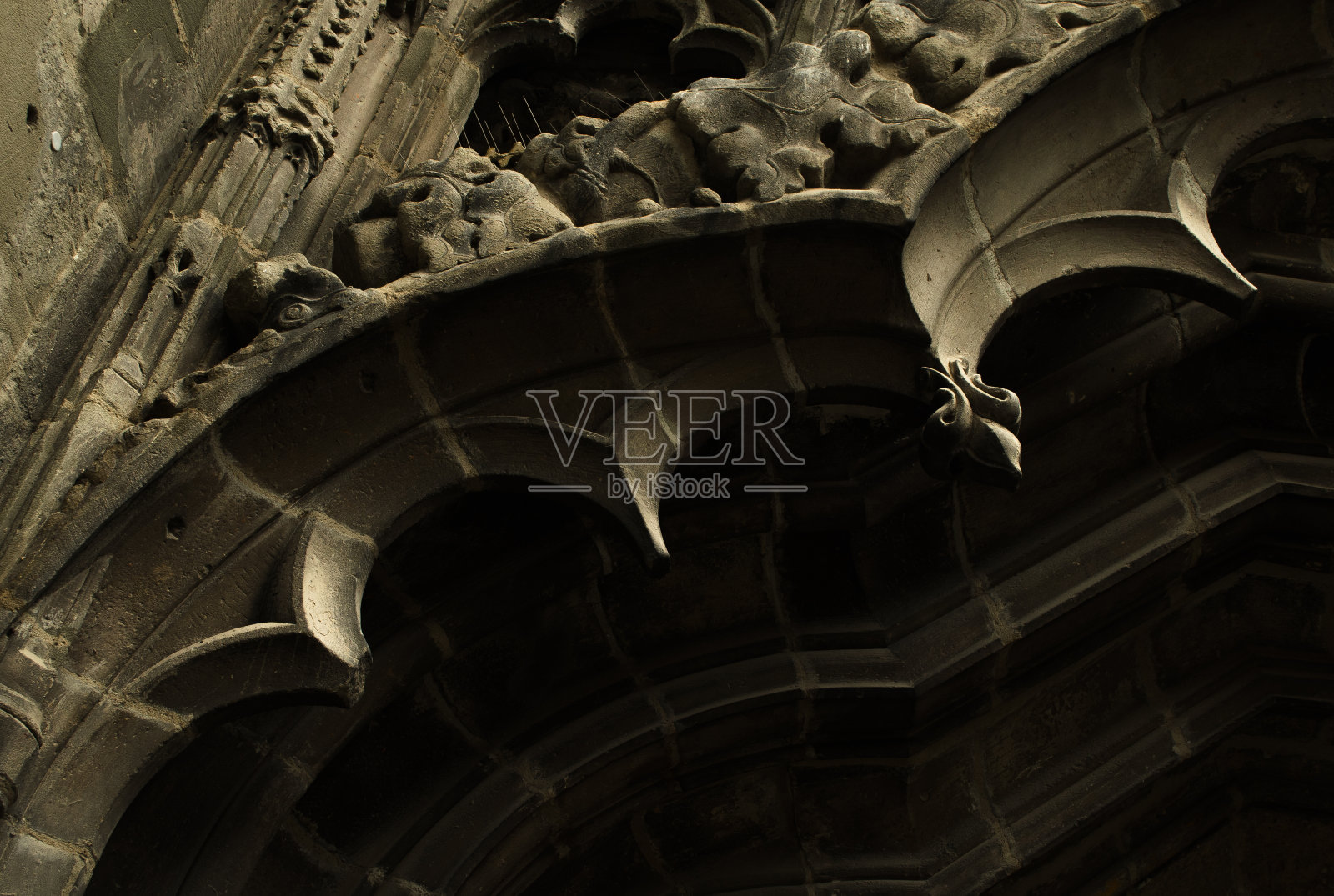 哥特式建筑的细节照片摄影图片