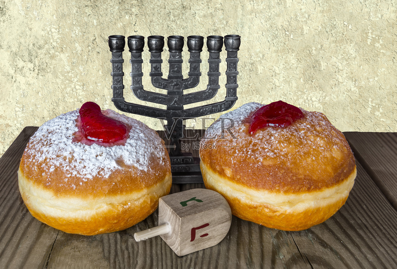 光明节甜甜圈照片摄影图片