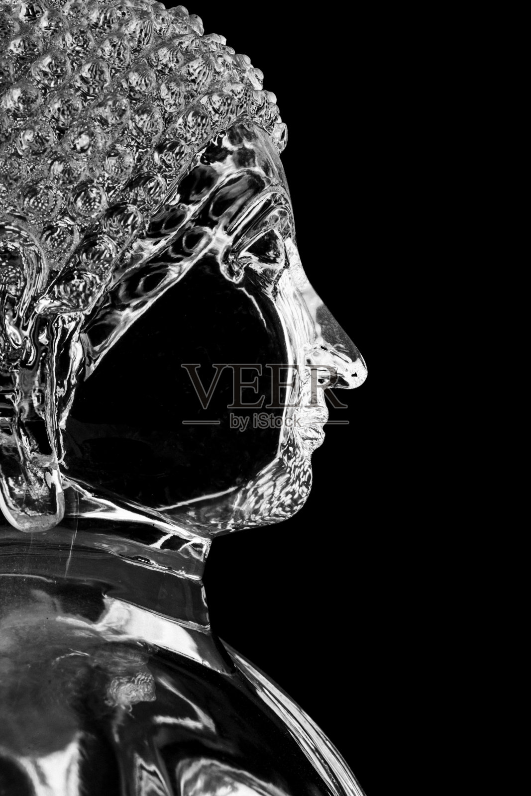 水晶佛像照片摄影图片