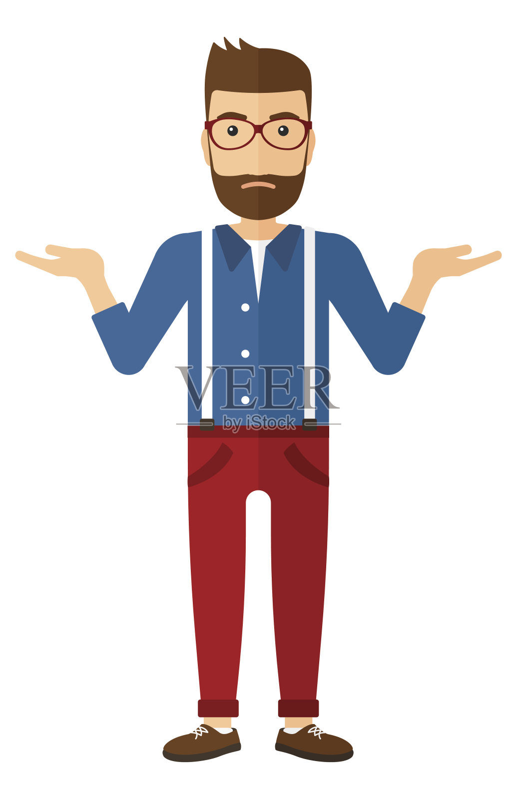 男人张开双臂站着设计元素图片