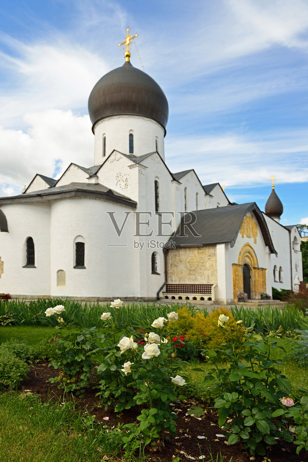 美丽的玫瑰在圣玛丽和玛莎修道院照片摄影图片