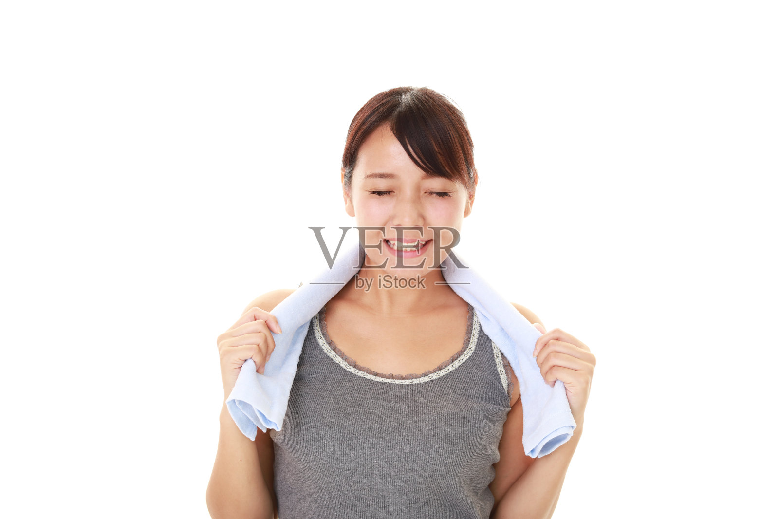 轻松的年轻女子。照片摄影图片