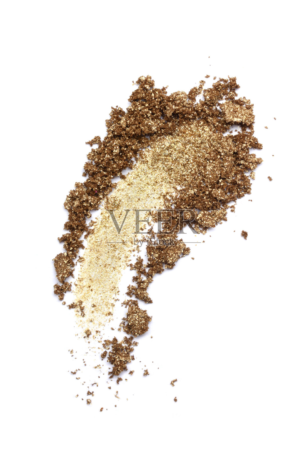 涂抹破碎的金色眼影照片摄影图片