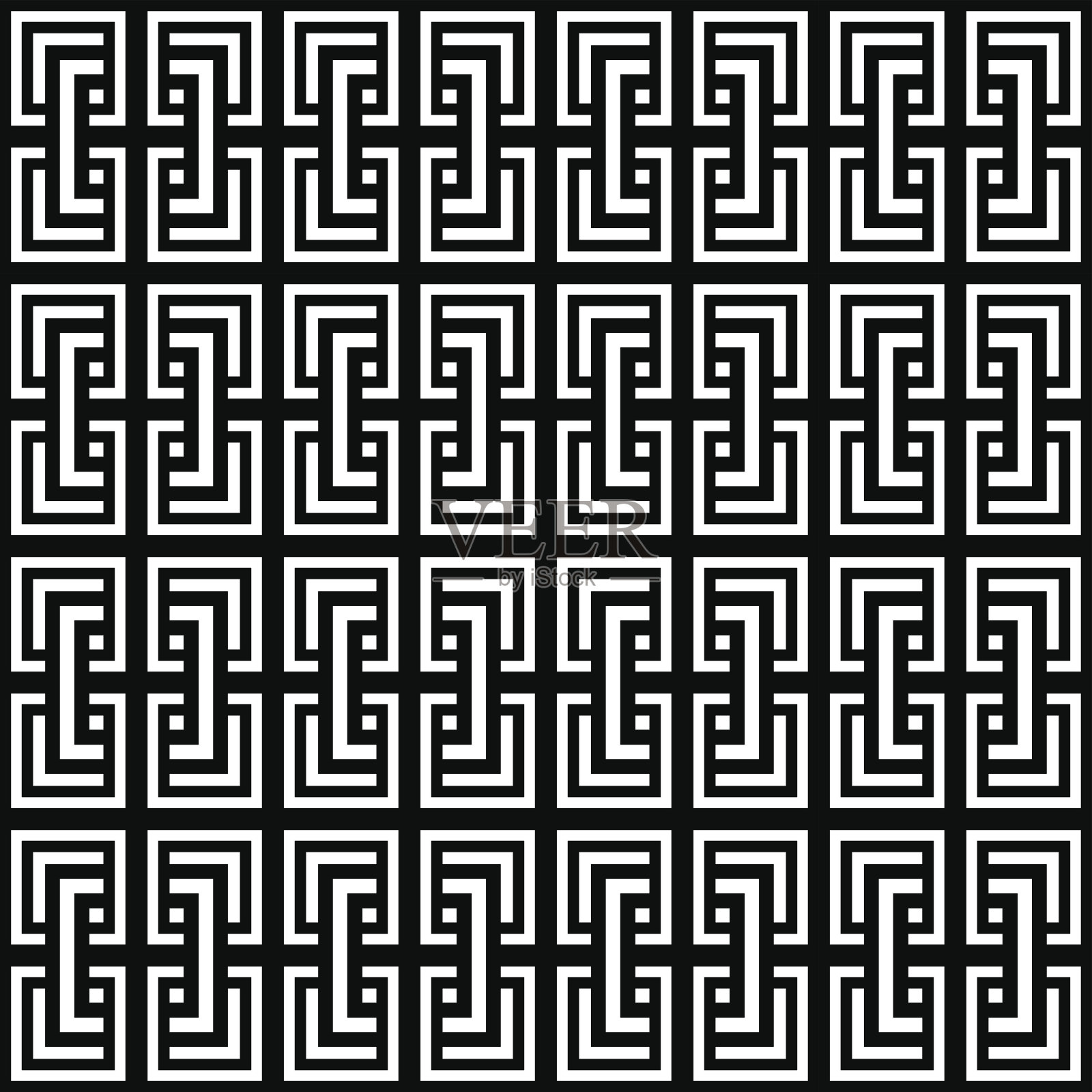 无缝几何op艺术模式。插画图片素材