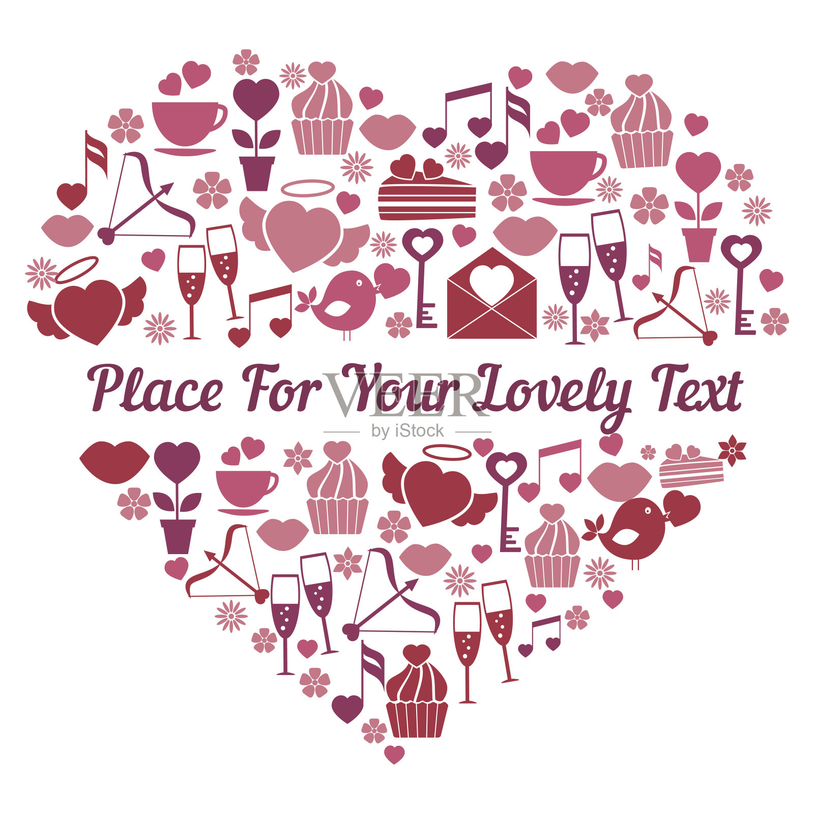 爱的心形状插画图片素材