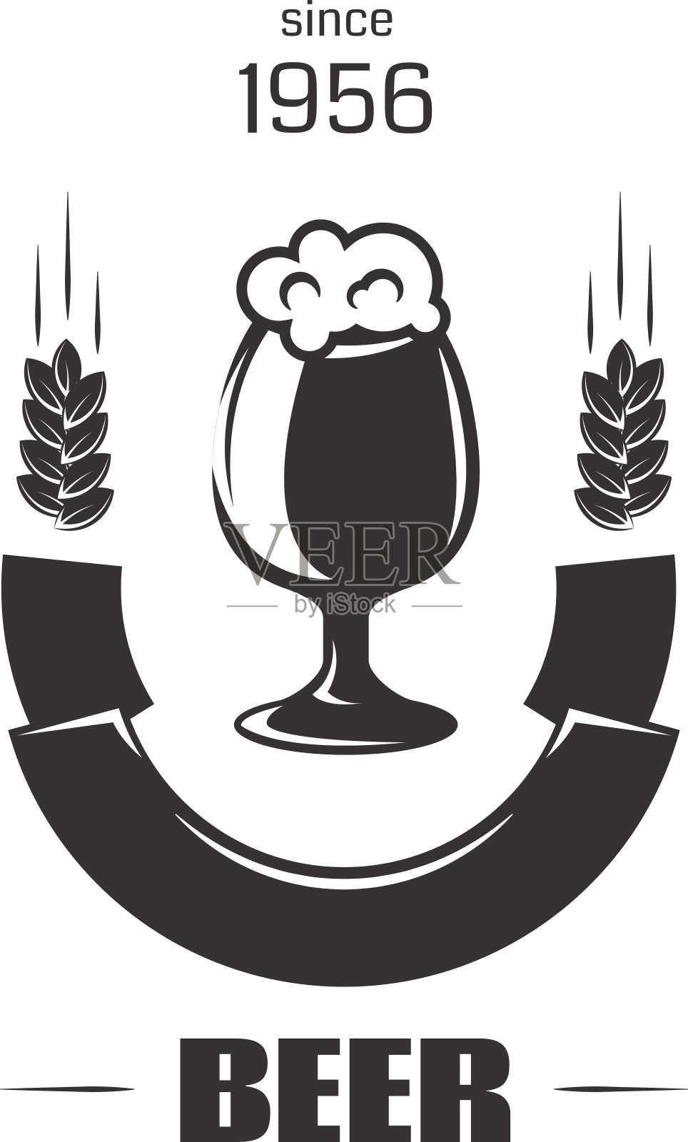 啤酒标志徽章插画图片素材