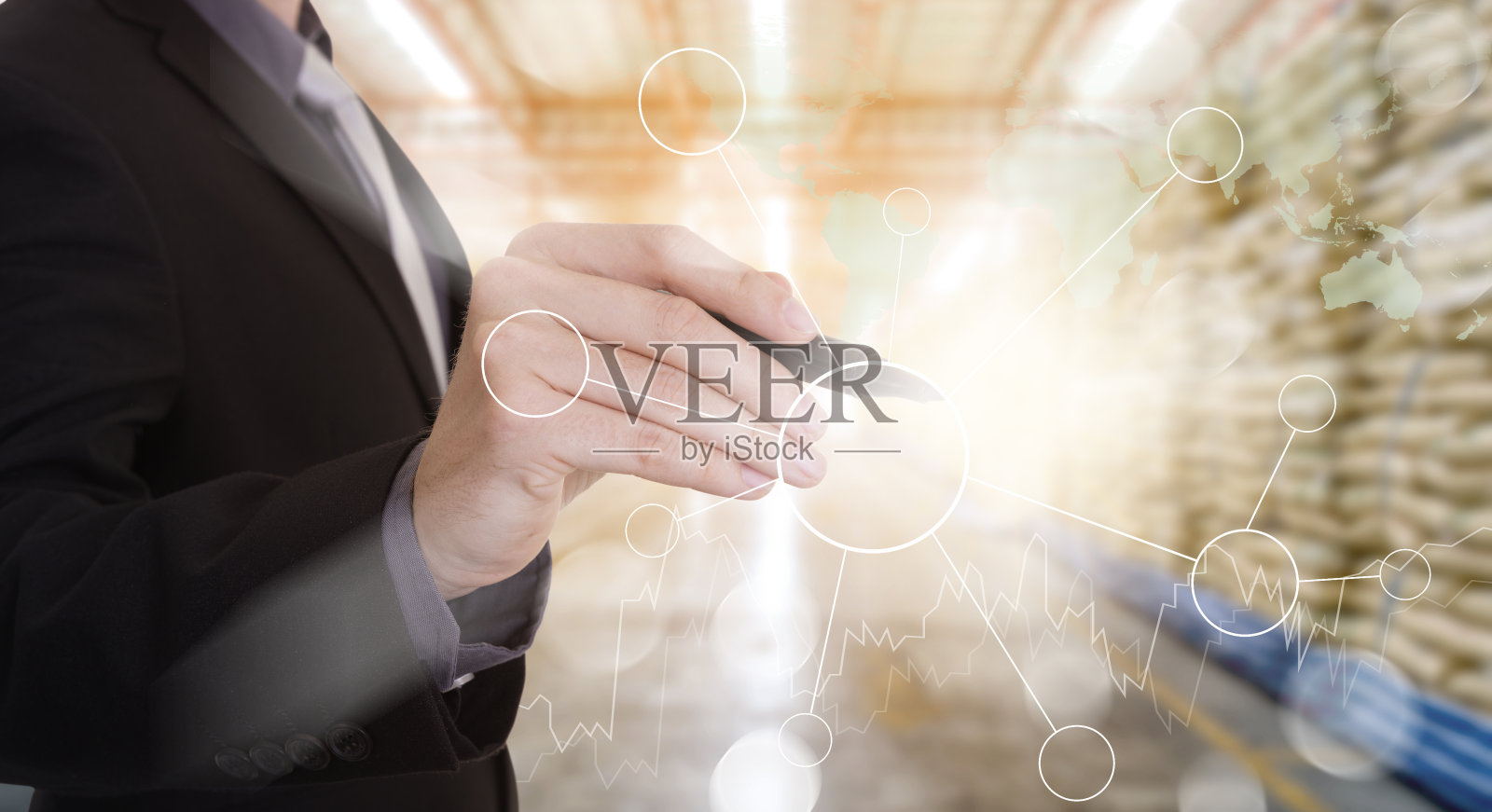 手绘管理流程图照片摄影图片