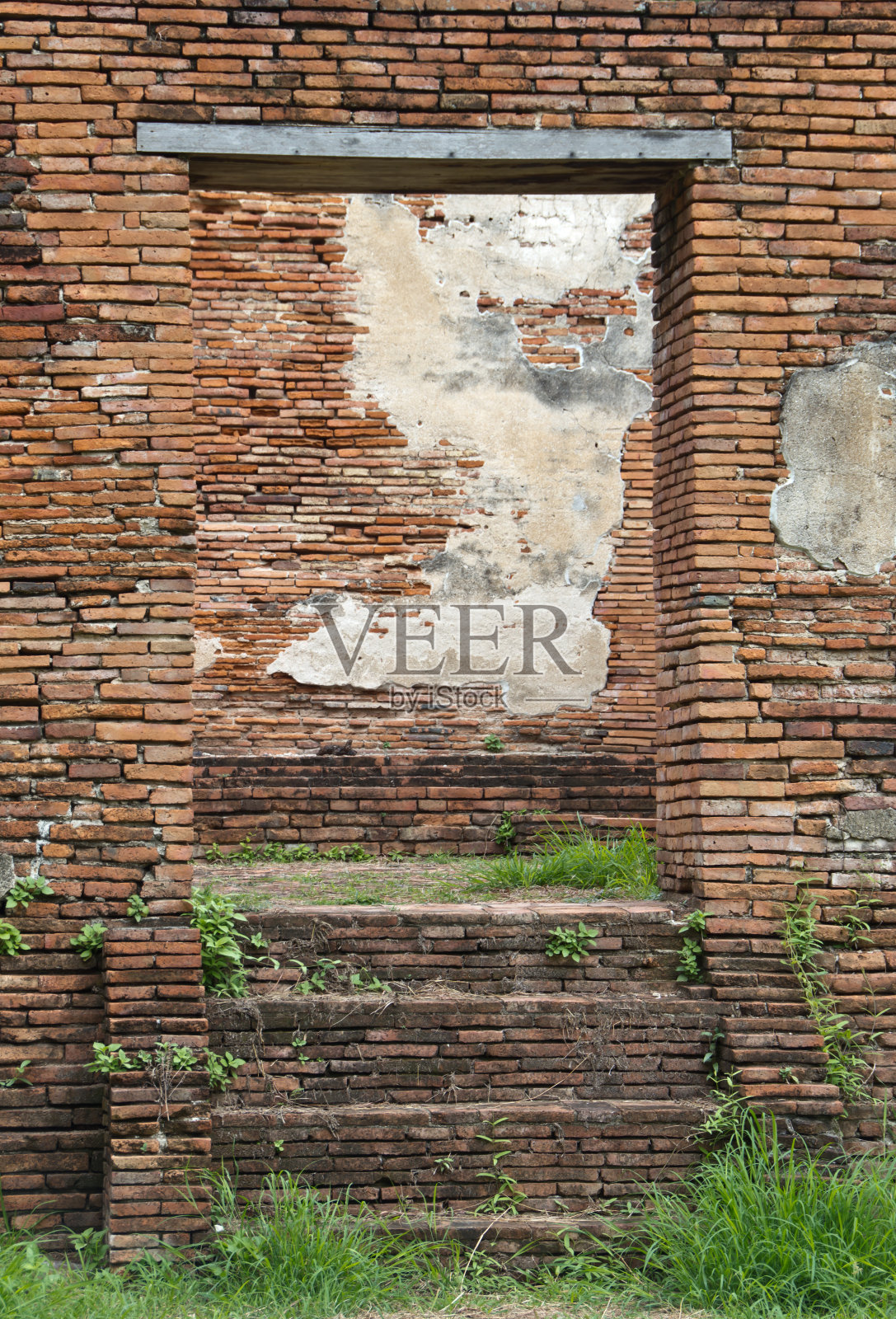 泰国大城府的历史遗址门照片摄影图片