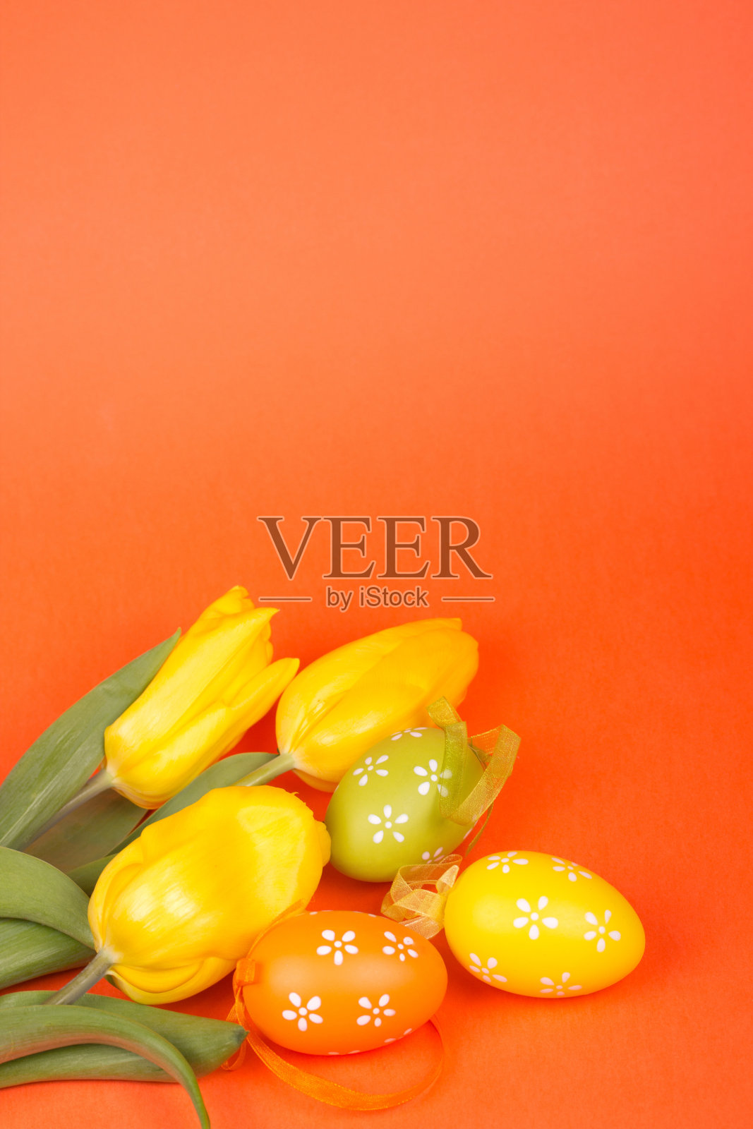 色彩斑斓的复活节彩蛋照片摄影图片