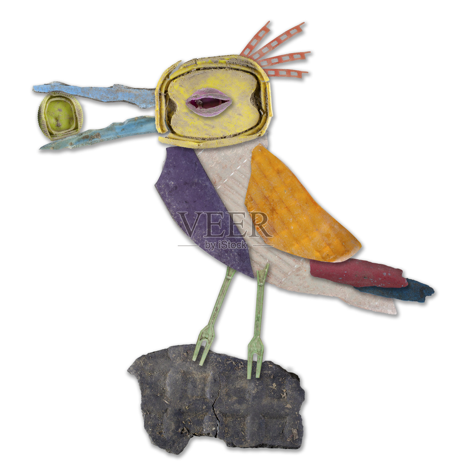 塑料垃圾鸟照片摄影图片