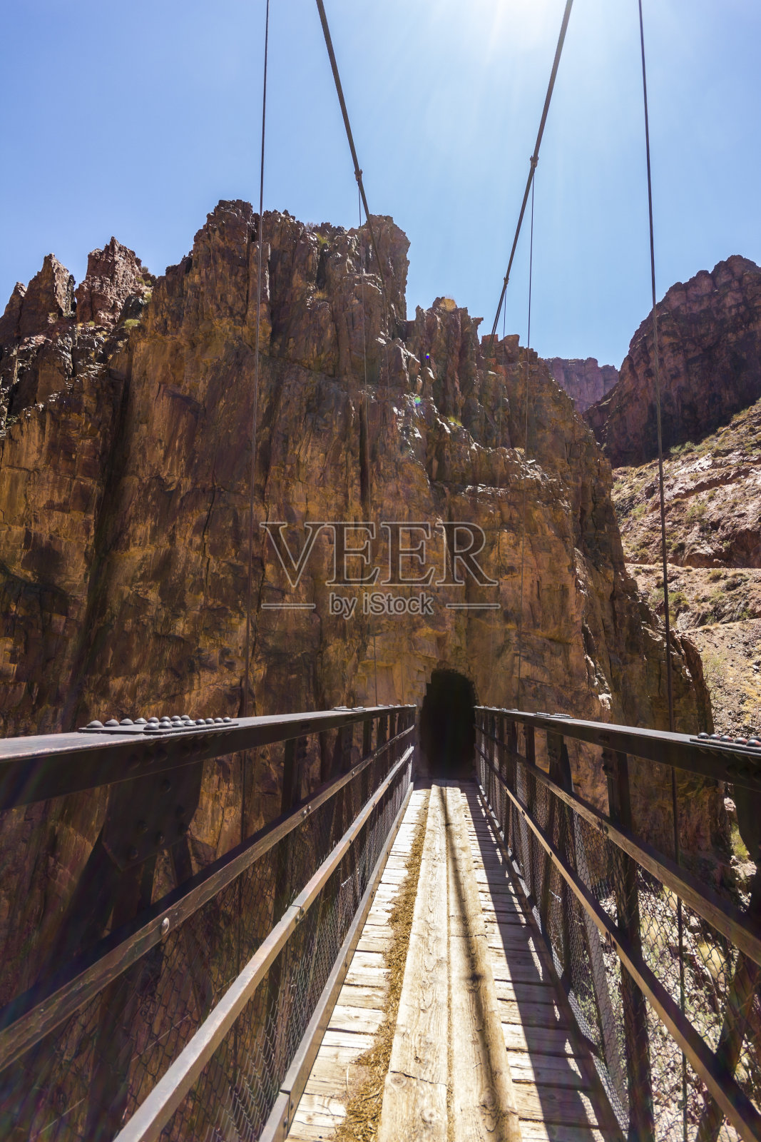 大峡谷内科罗拉多河上的桥照片摄影图片