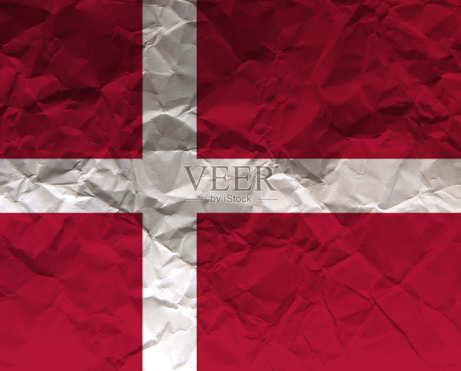 皱巴巴的纸纹理旗帜-丹麦照片摄影图片
