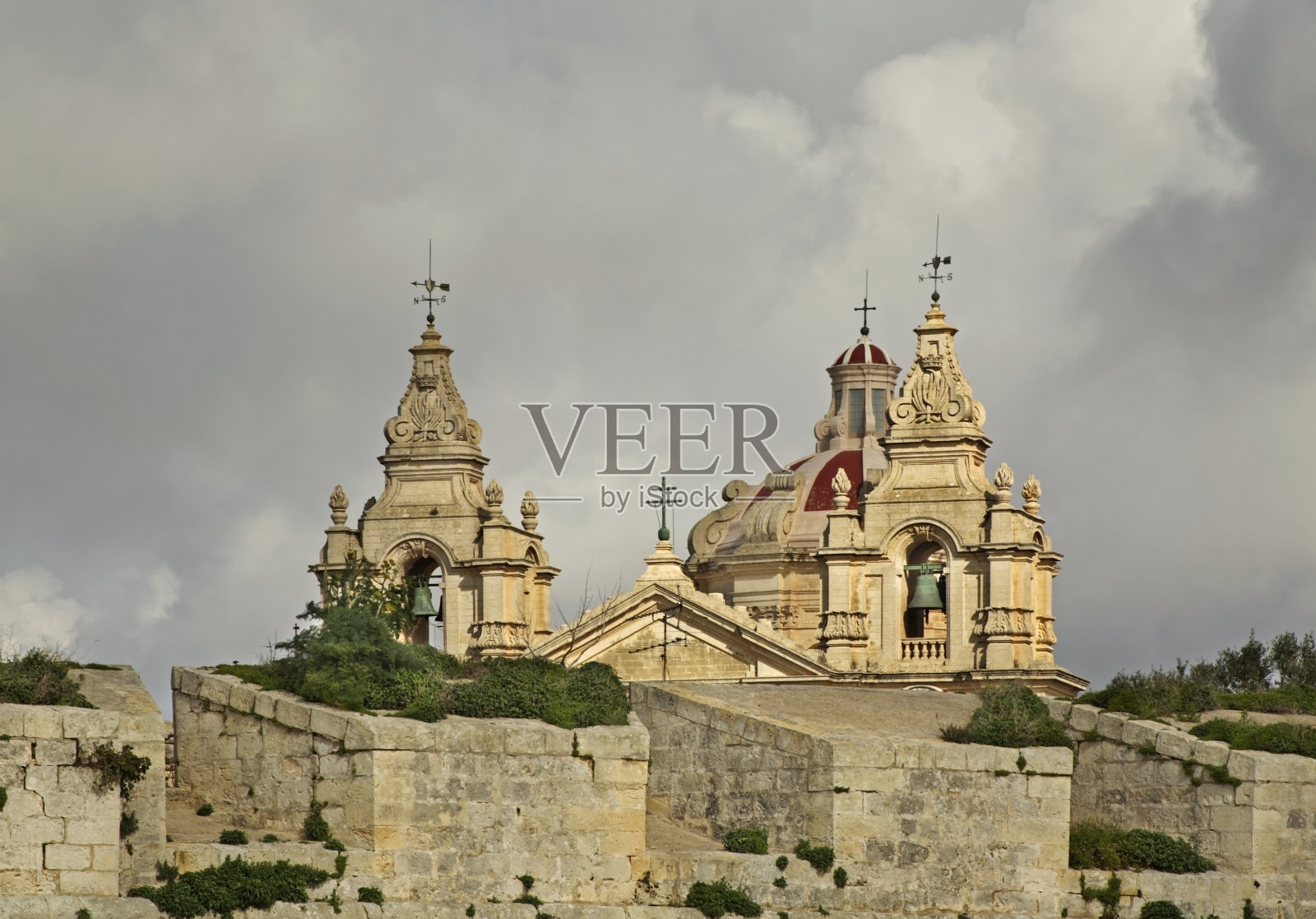 Mdina的圣保罗大教堂。马耳他照片摄影图片