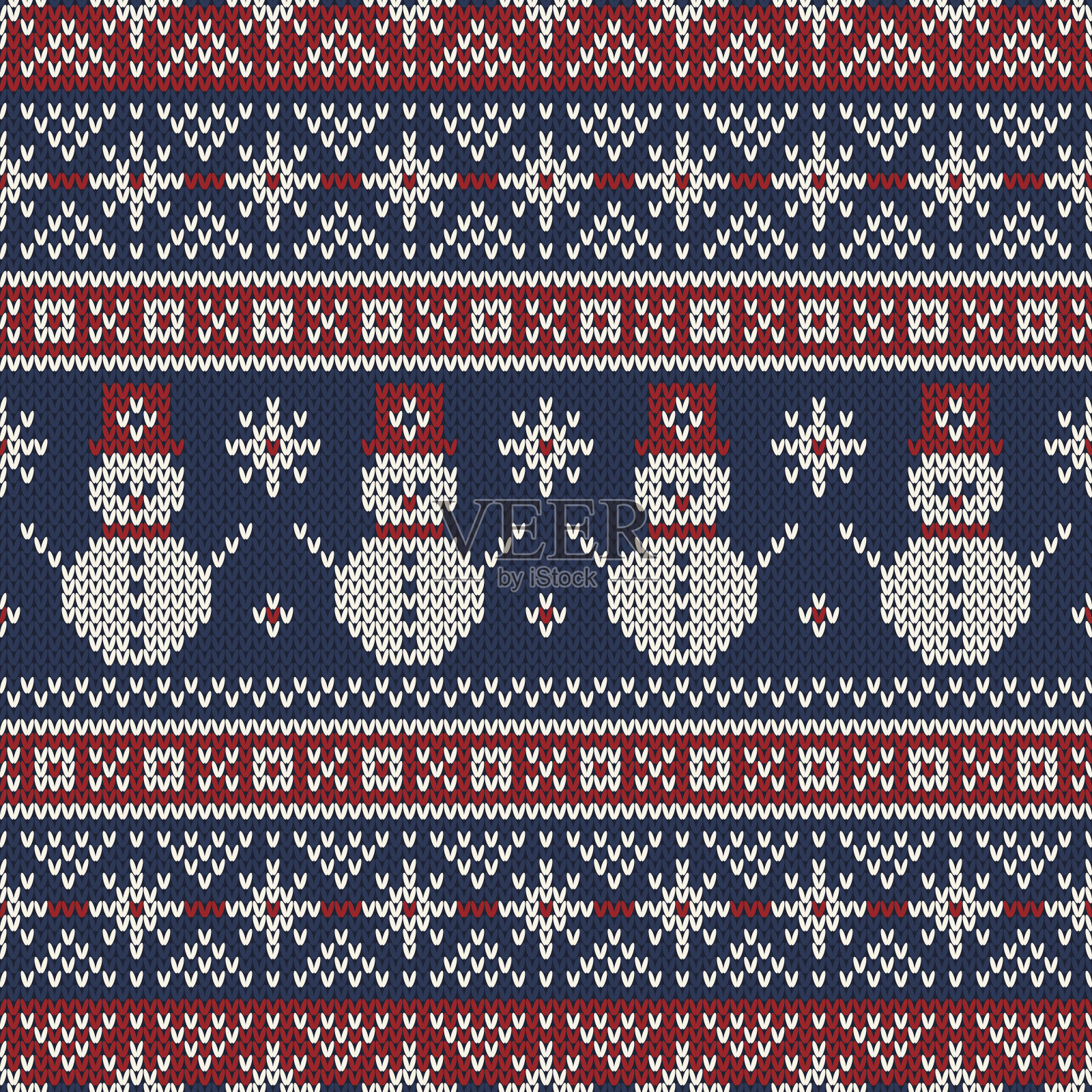 冬季毛衣设计。无缝针织图案插画图片素材