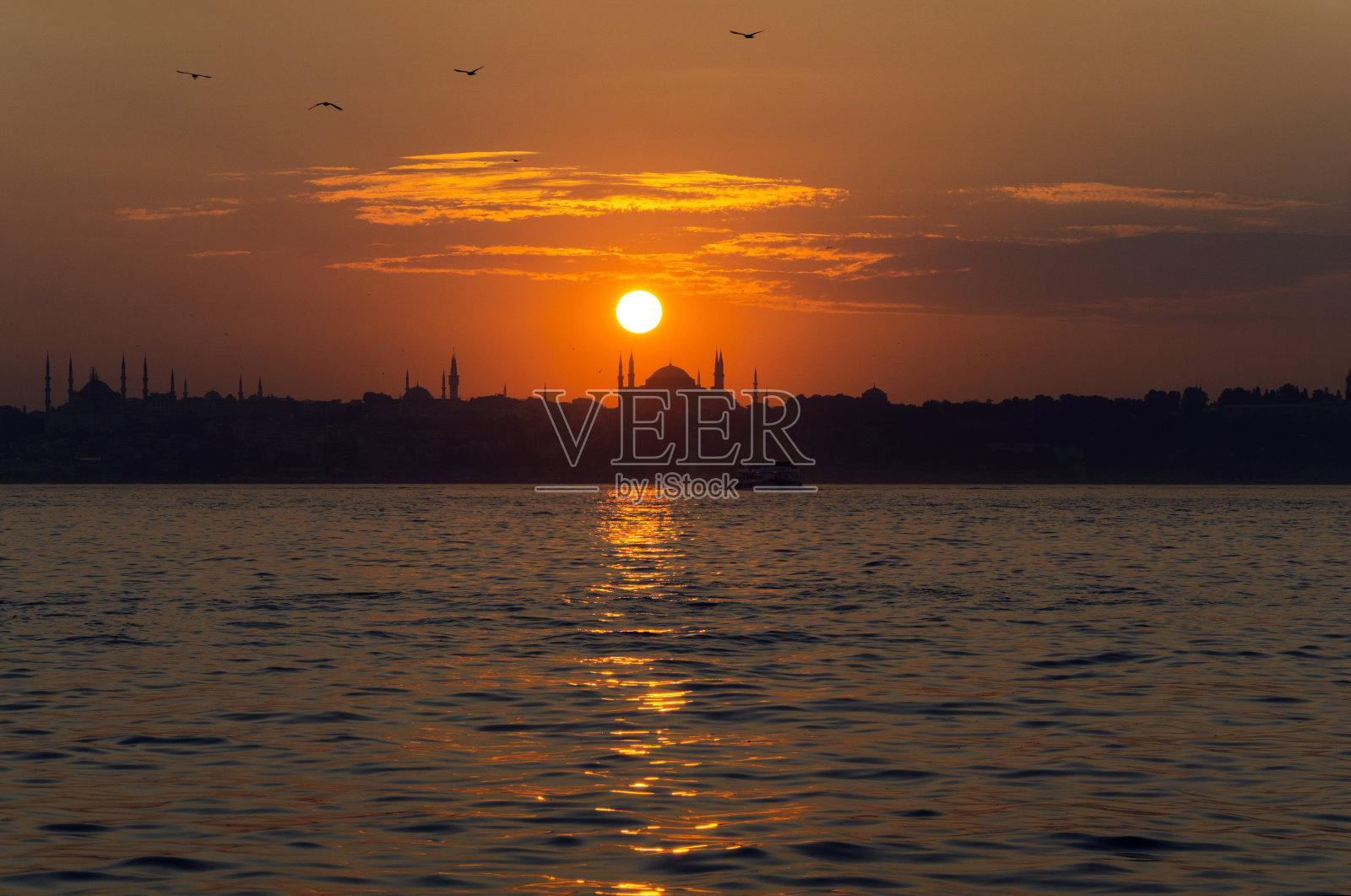 著名的伊斯坦布尔sillhoutte照片摄影图片