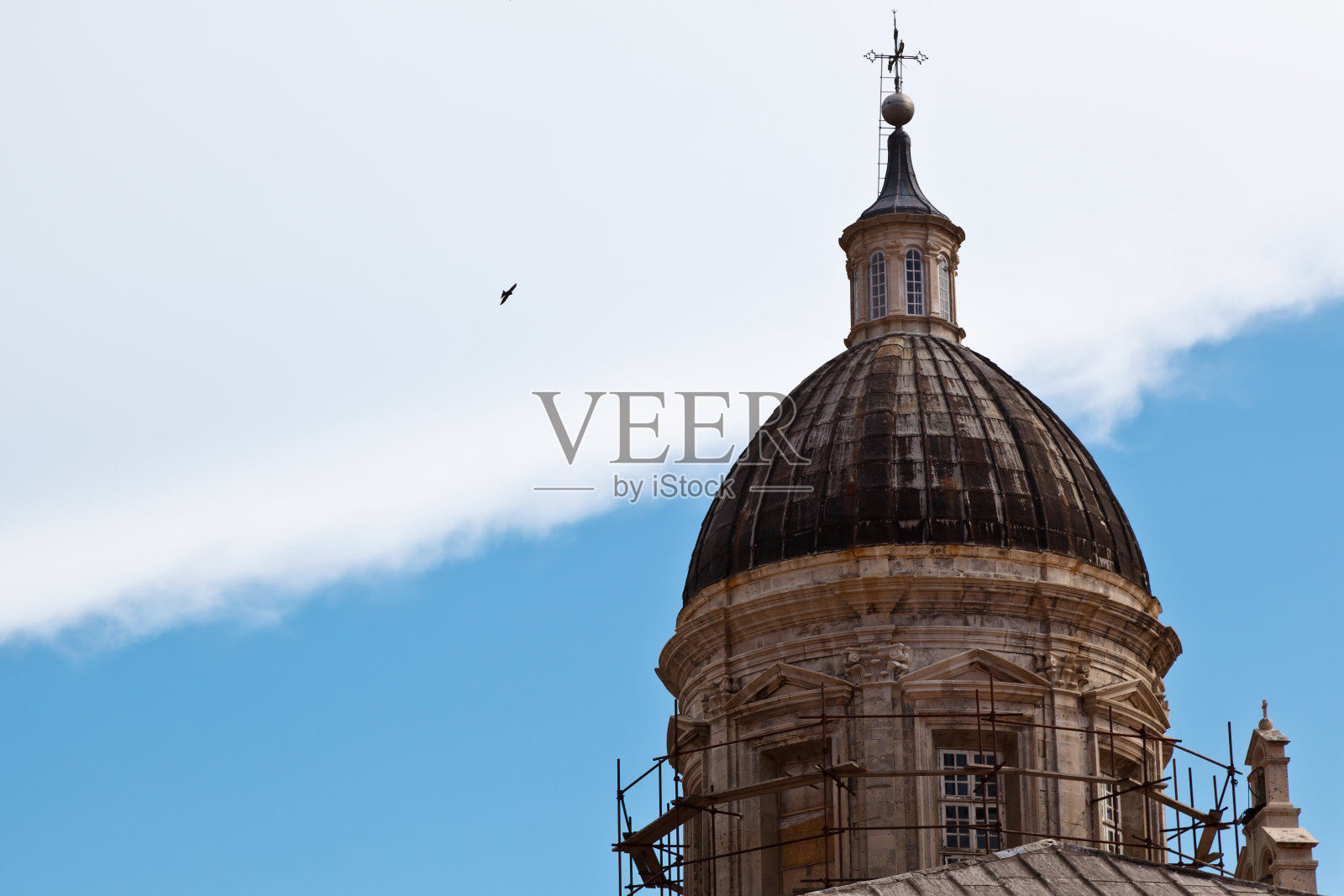 克罗地亚杜布罗夫尼克的老教堂照片摄影图片