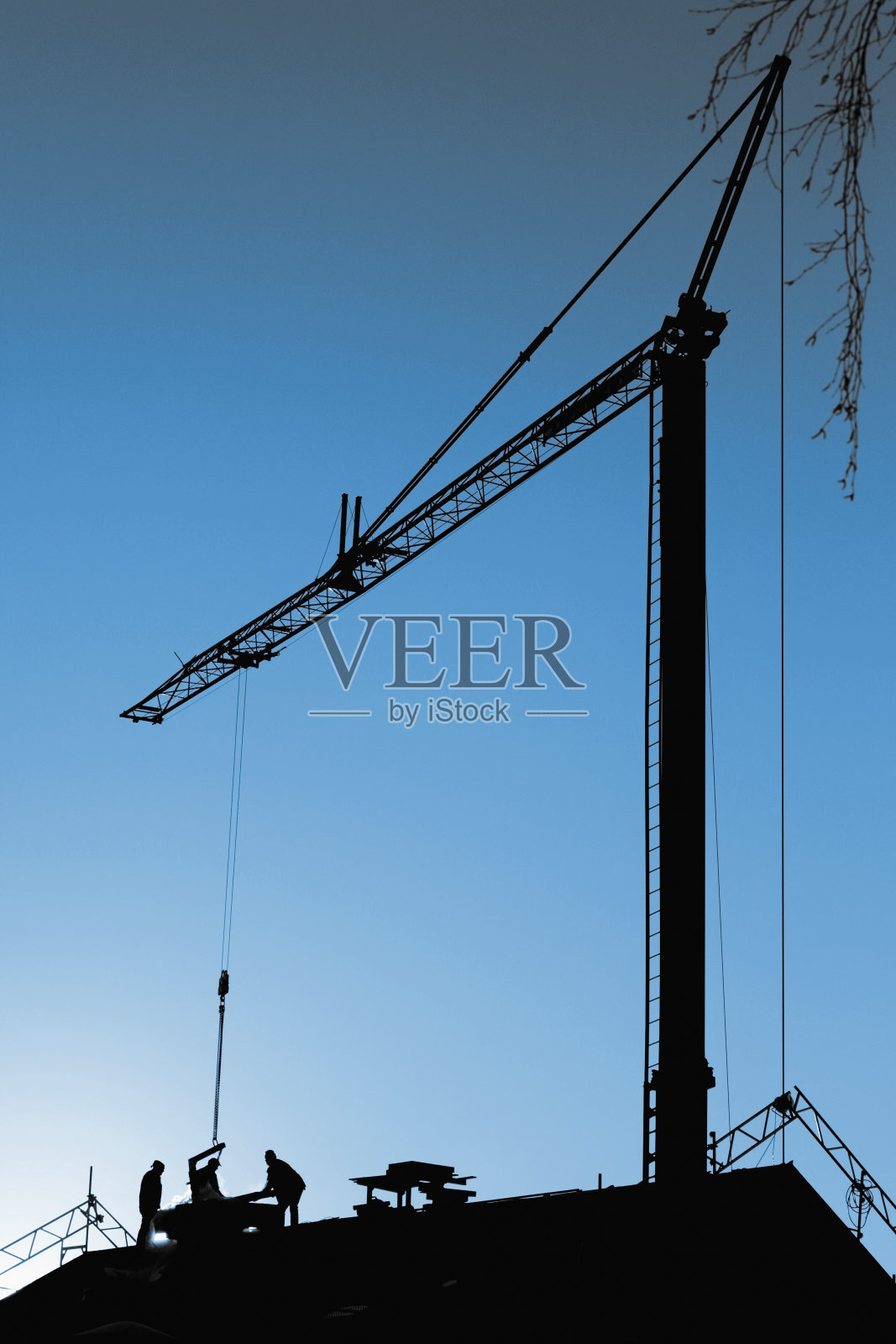 起重机的蓝天照片摄影图片