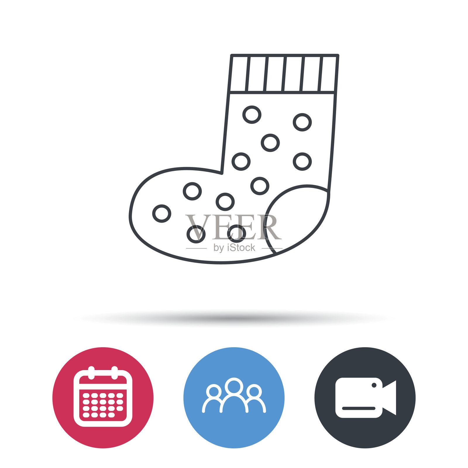 袜子图标。婴儿内衣的迹象。图标素材