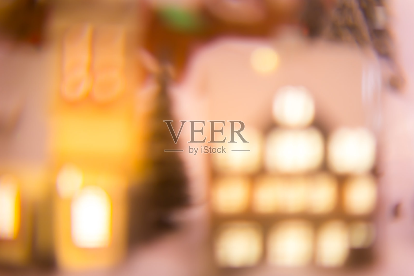 抽象背景颜色的散景圈为圣诞节照片摄影图片