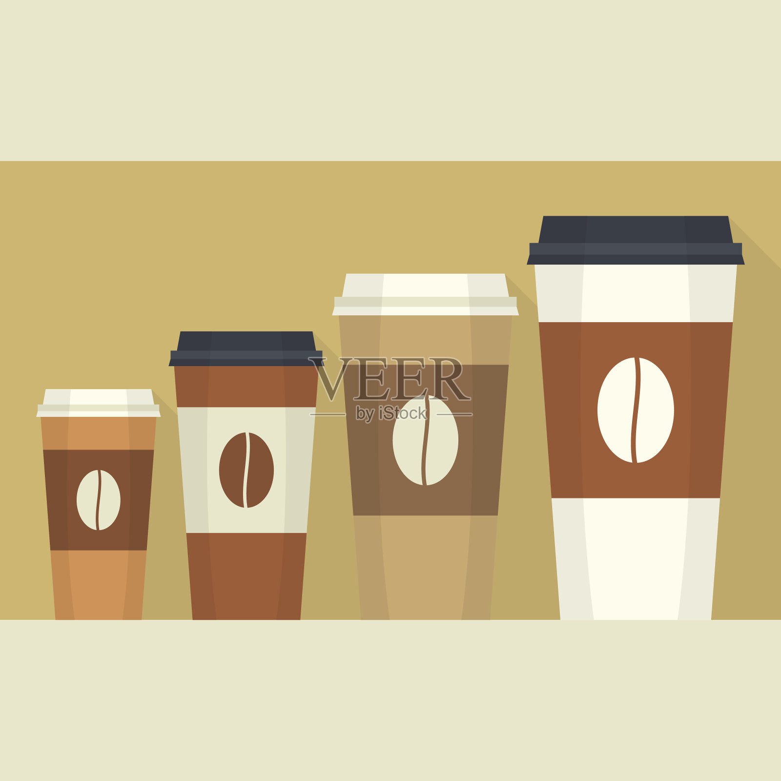 一次性咖啡杯插画图片素材