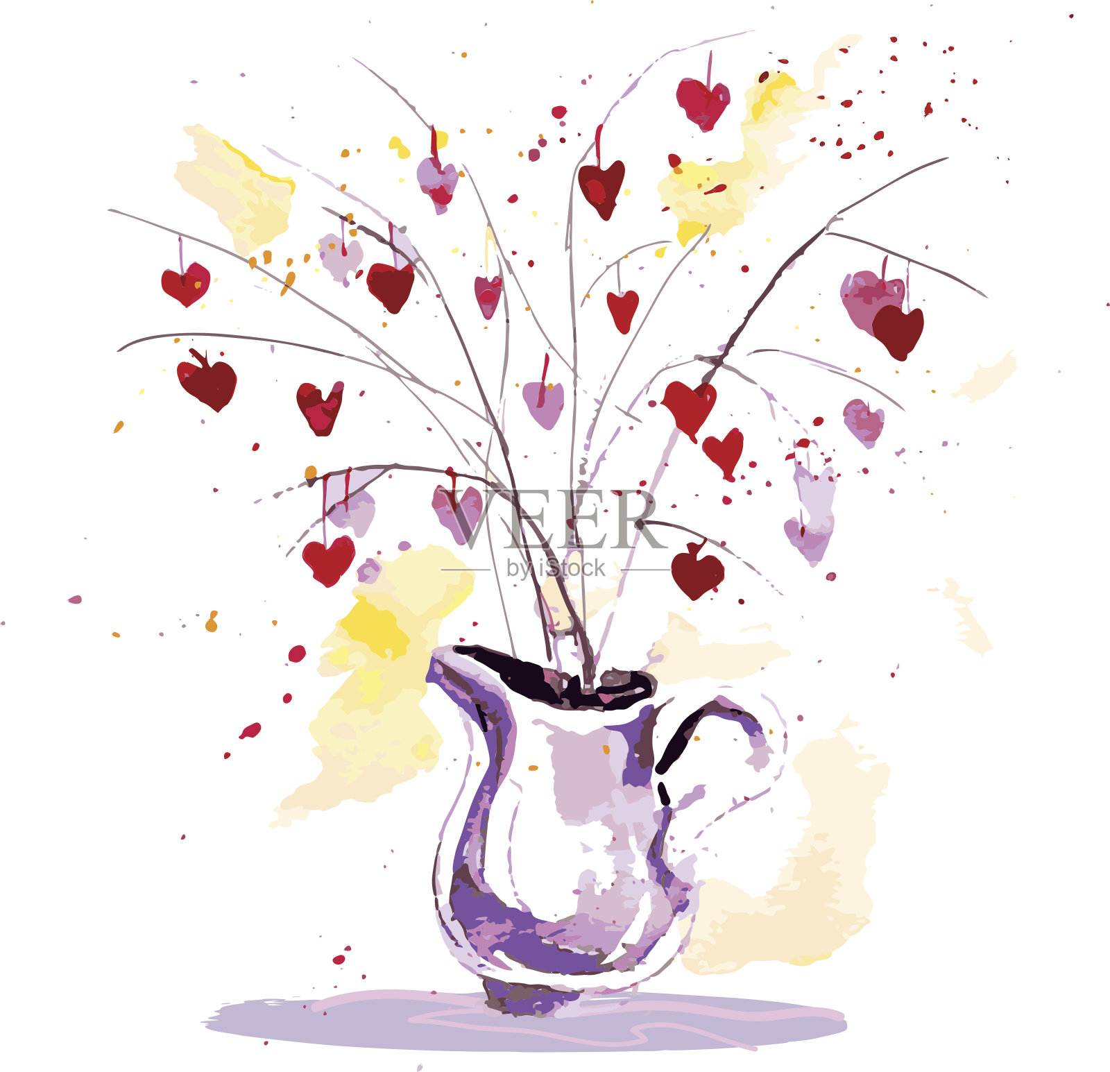 情人节手绘艺术设计元素插画图片素材