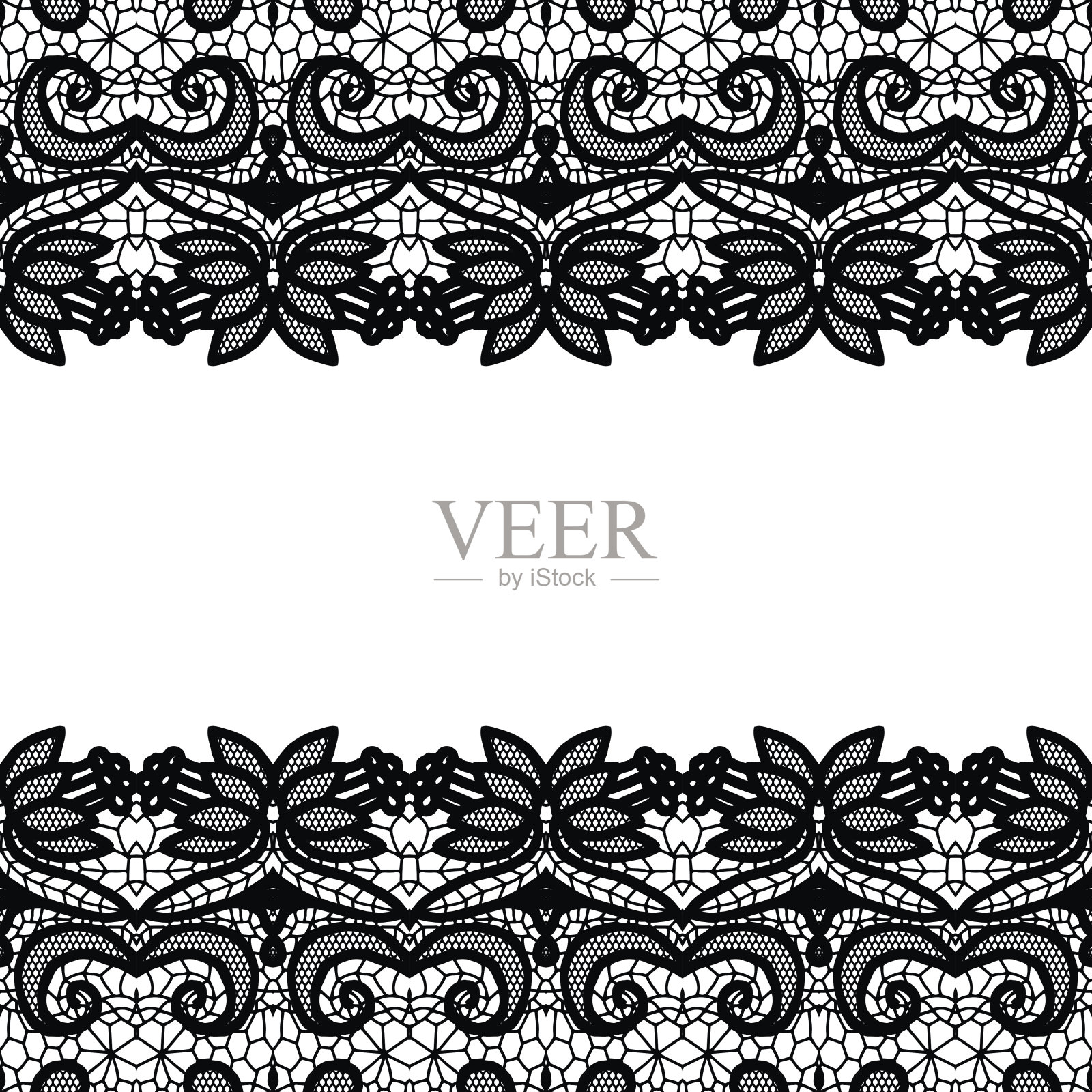 花边边界。邀请卡。插画图片素材