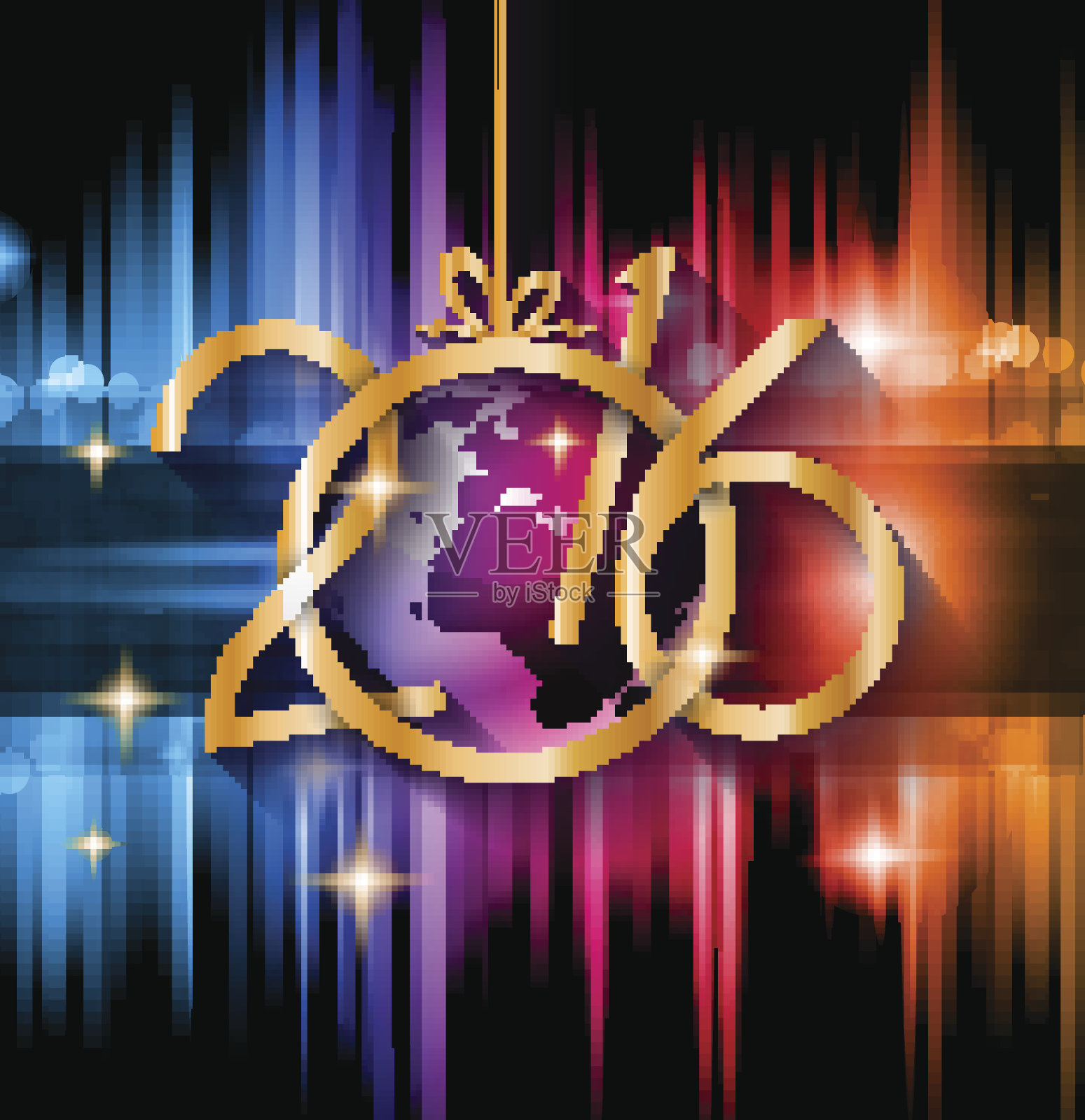 2016圣诞快乐，新年快乐插画图片素材