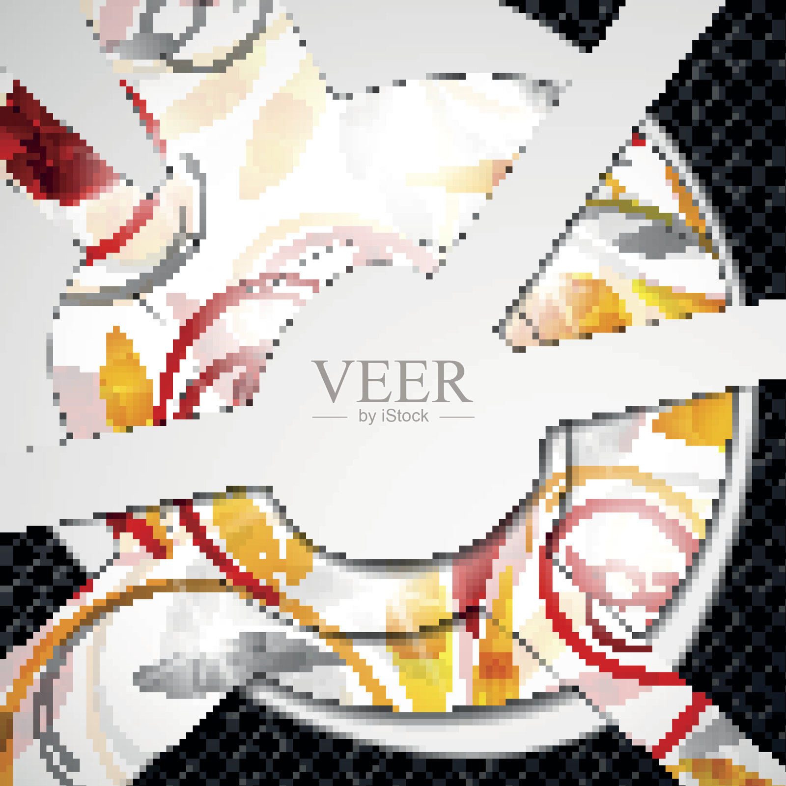 多层次的抽象背景，以秋天为主题插画图片素材