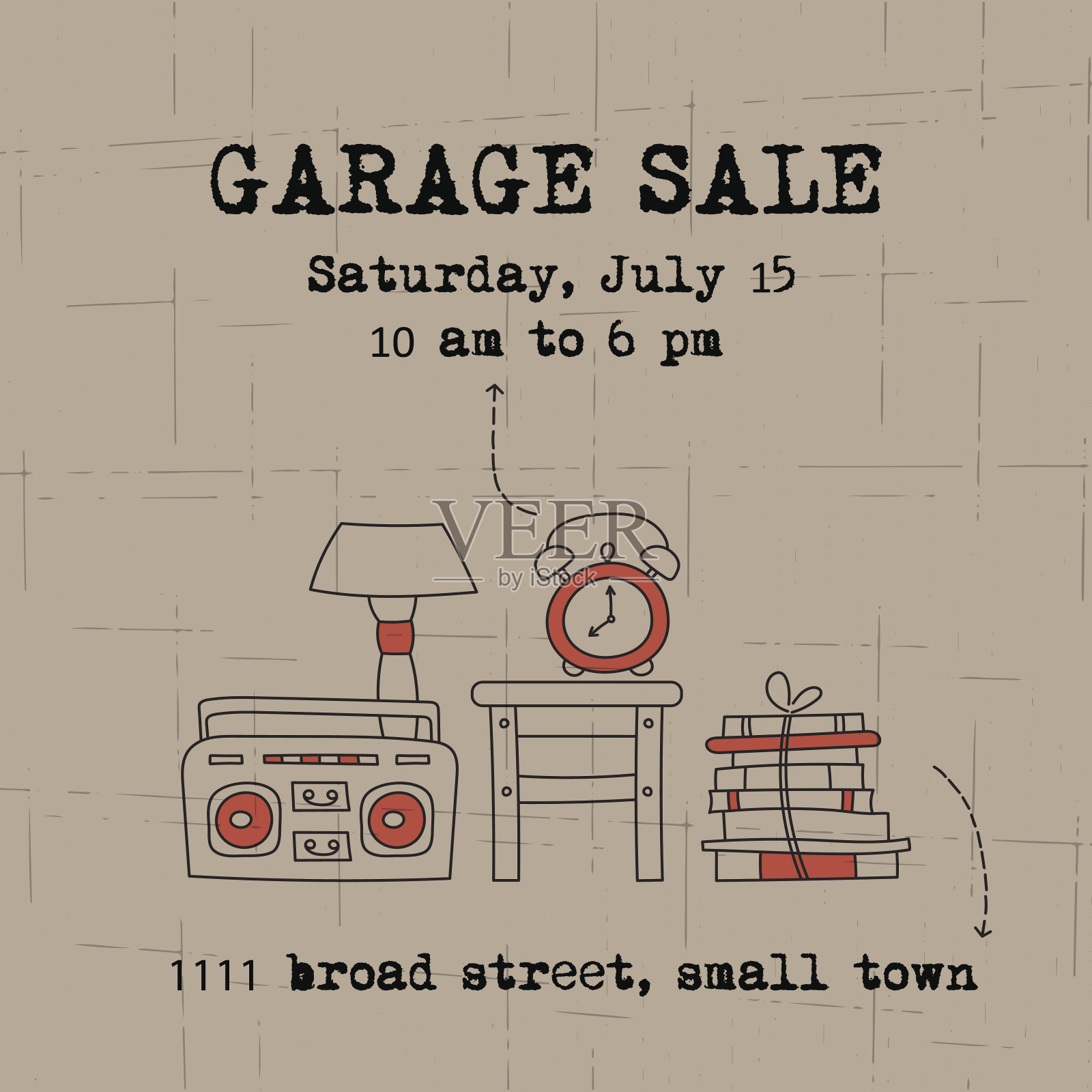 现场旧货出售横幅设计模板素材