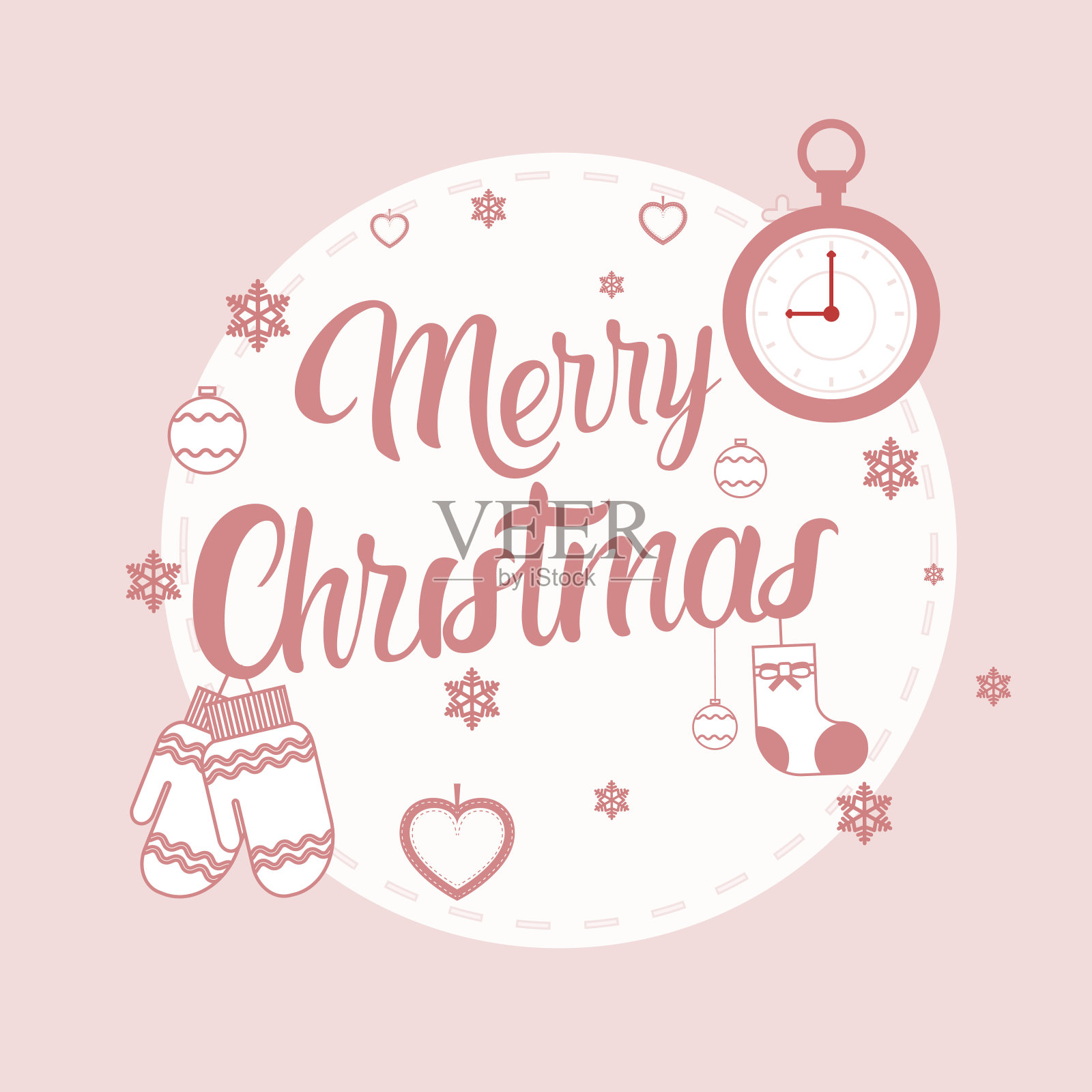 新年快乐圣诞贺卡装饰庆祝薄插画图片素材