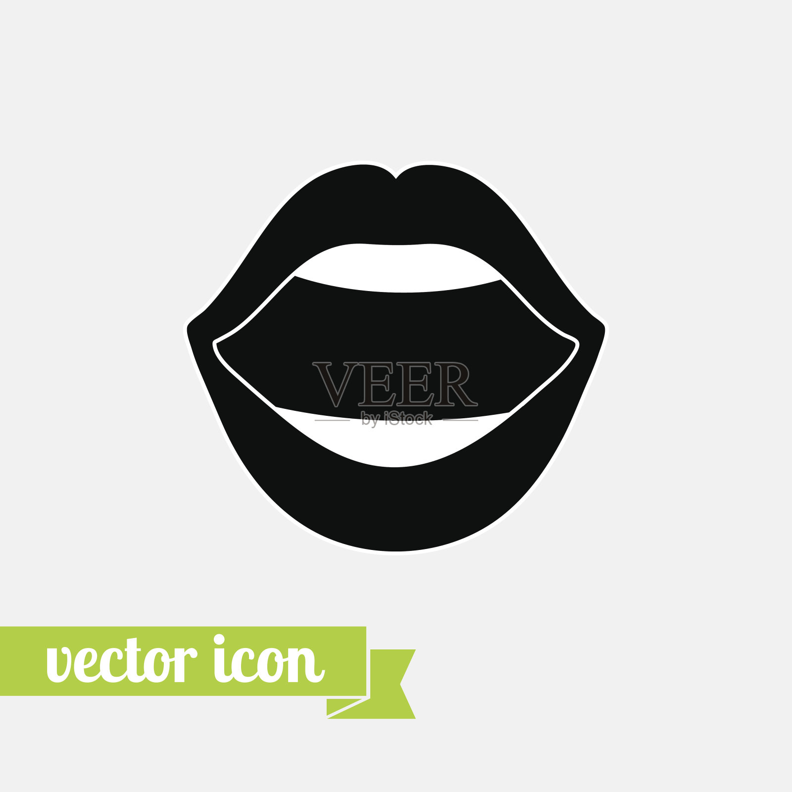 嘴唇图标矢量1插画图片素材