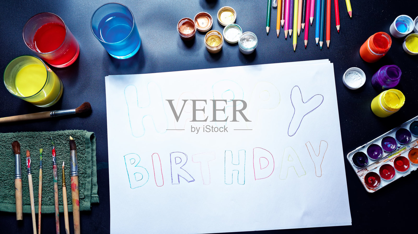 画的生日海报照片摄影图片