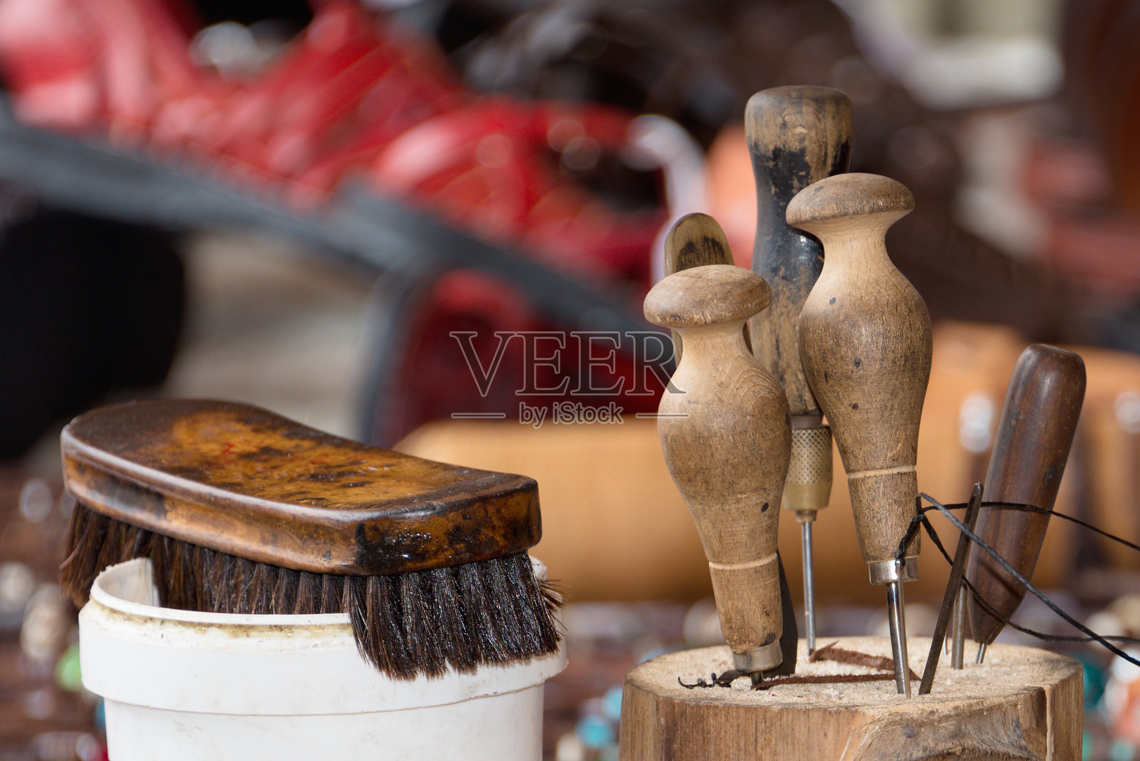 收集制鞋工具照片摄影图片