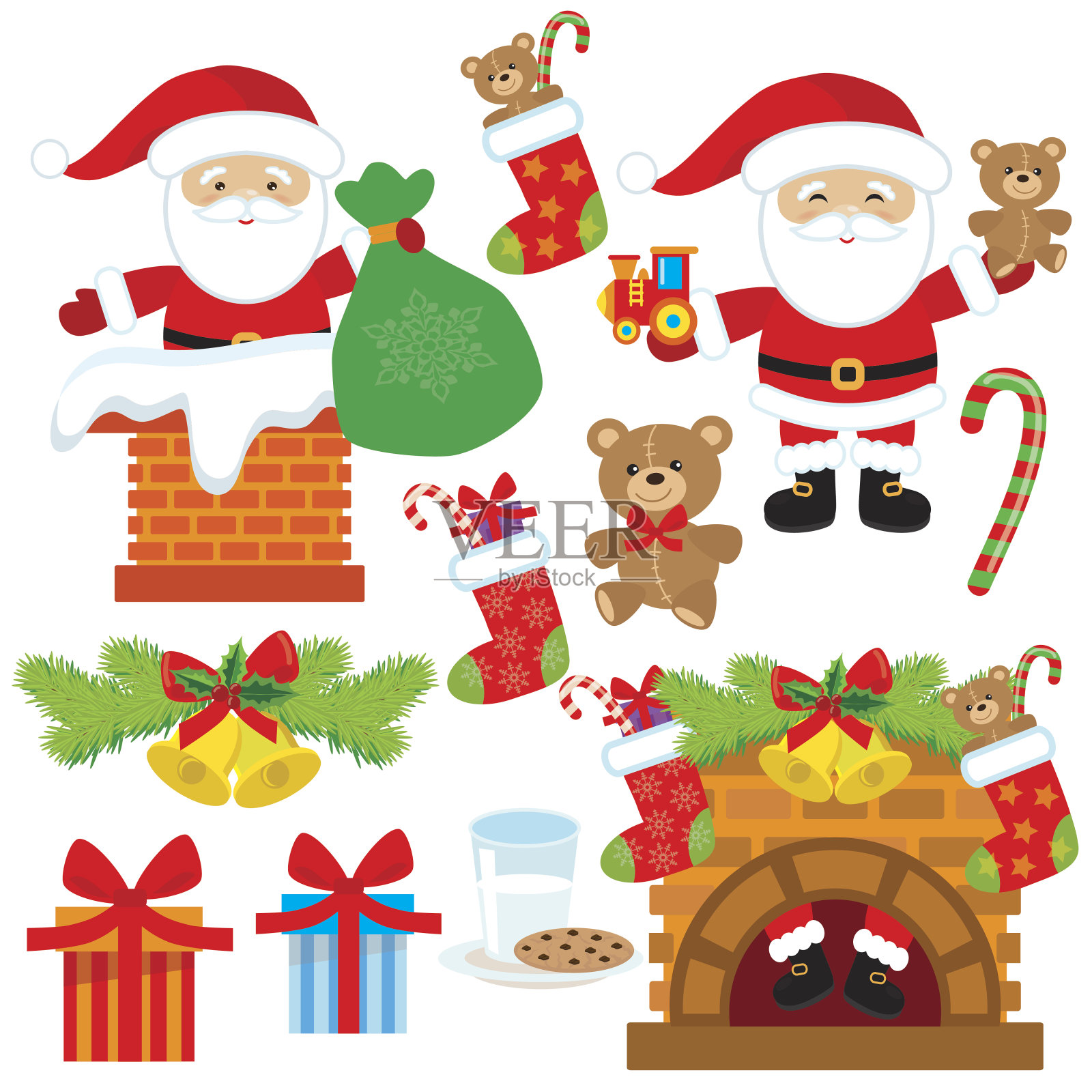 圣诞老人矢量图设计元素图片