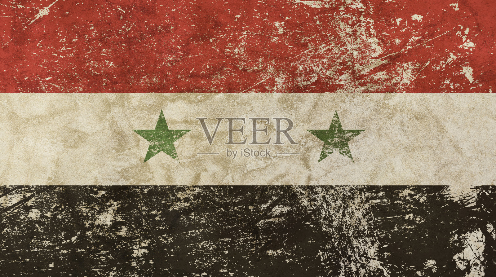 褪色的老式叙利亚国旗照片摄影图片