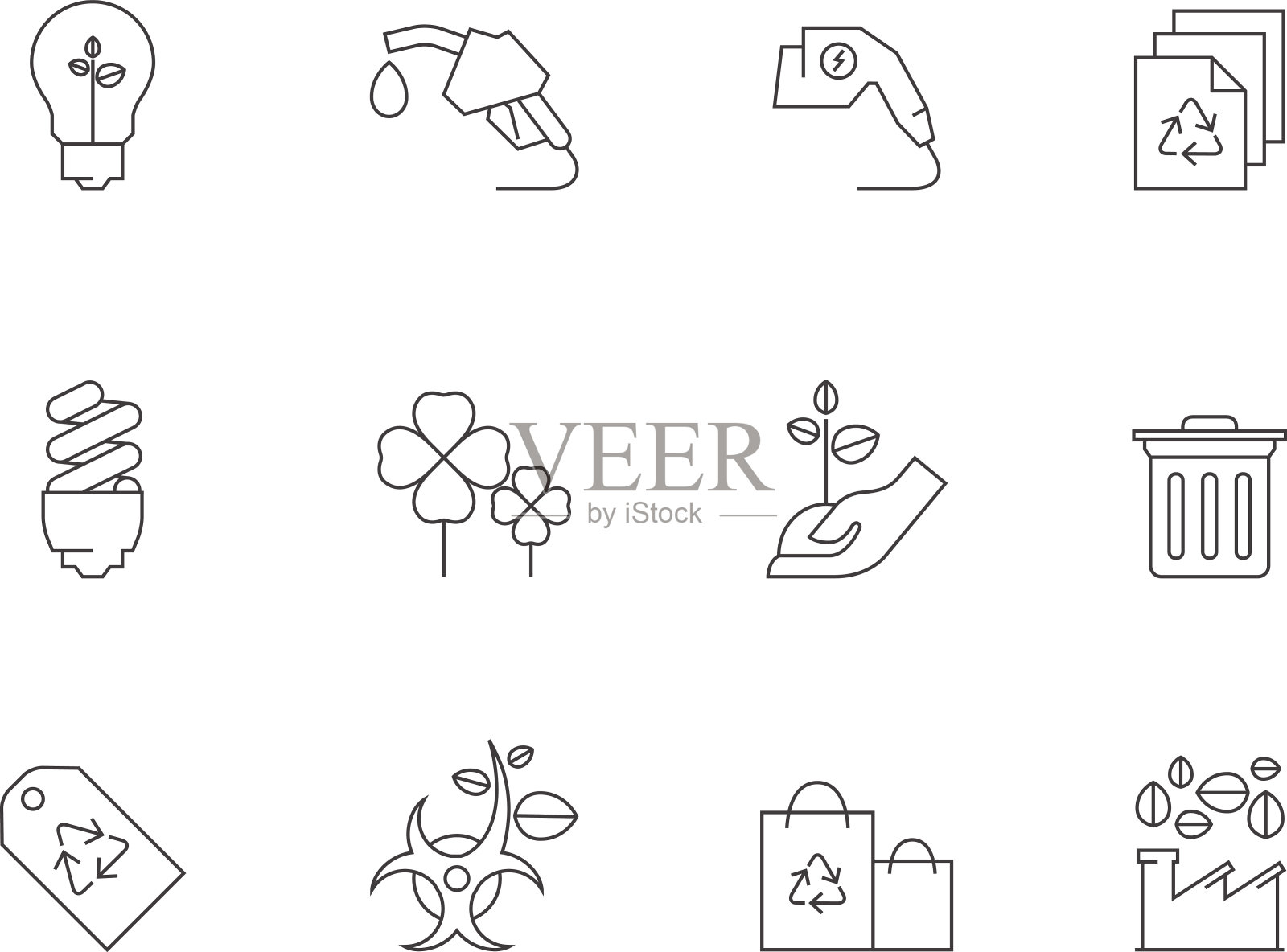 轮廓图标-更多环境插画图片素材