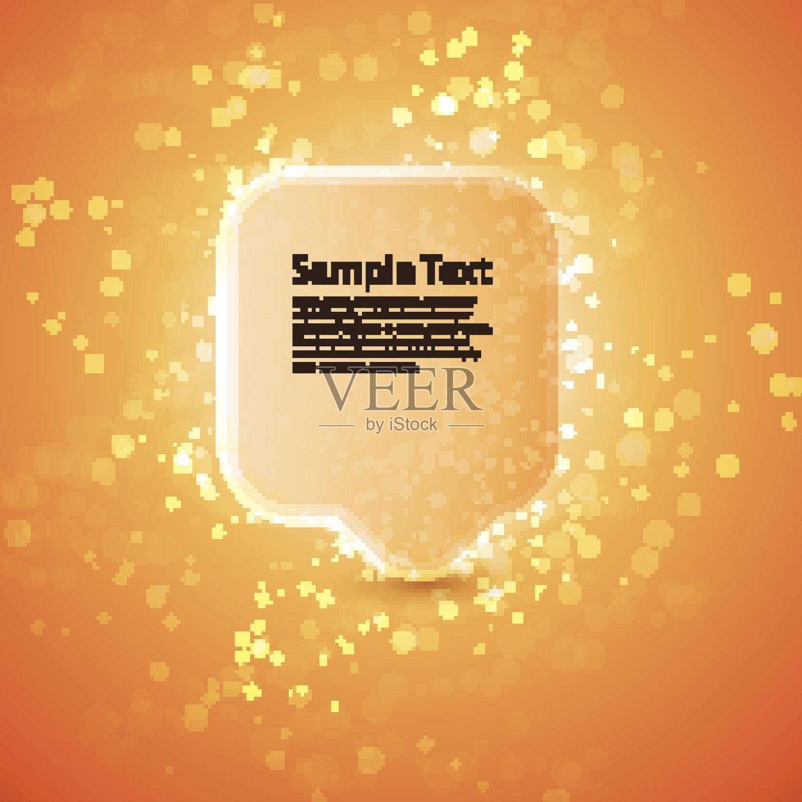 橙色讲话泡沫插画图片素材