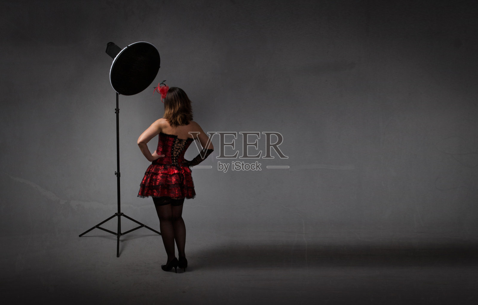 滑稽的模型在一个照片拍摄的概念照片摄影图片